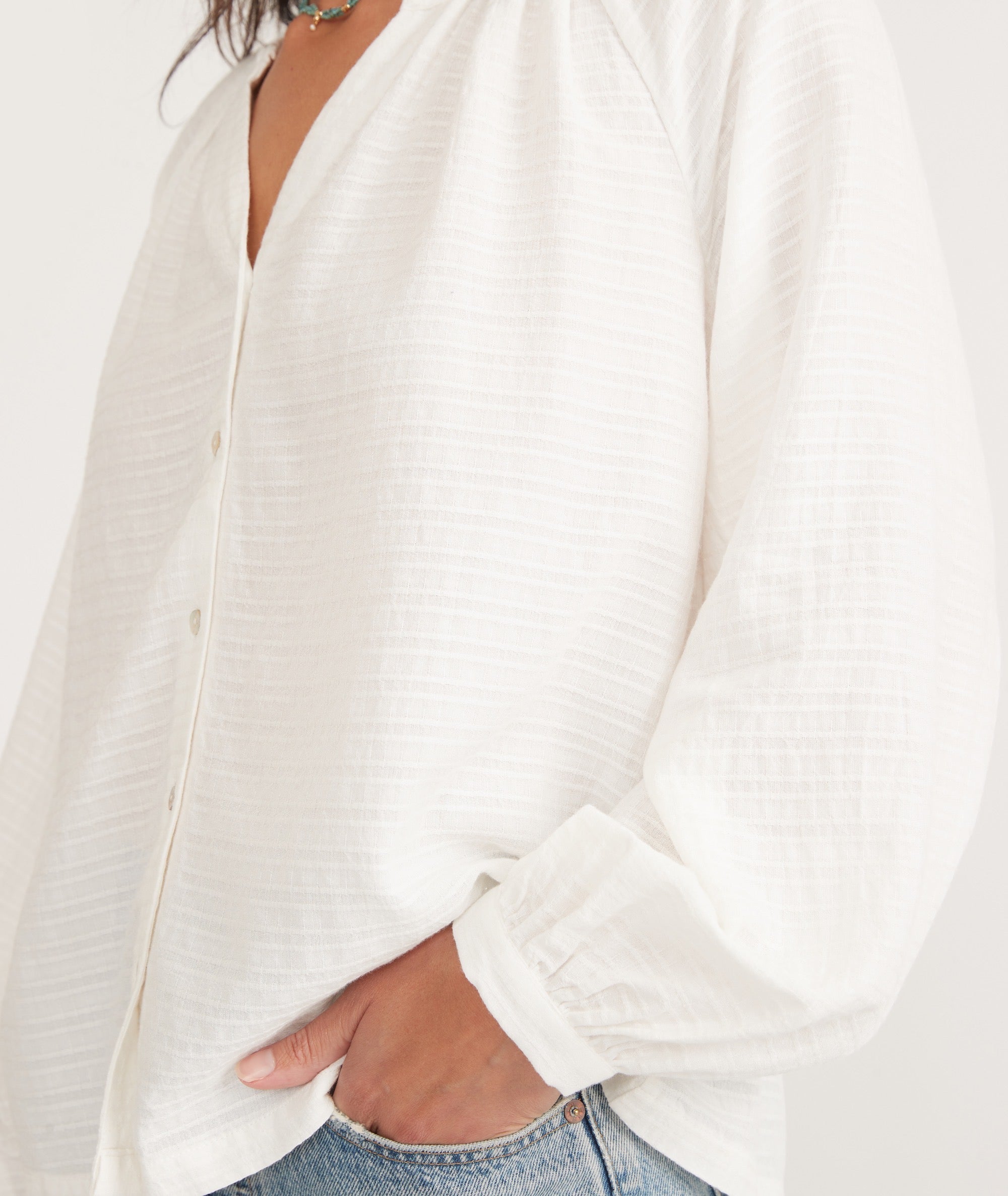 8seconds Sailor Collar Blouse White | Bell Sleeve for Women