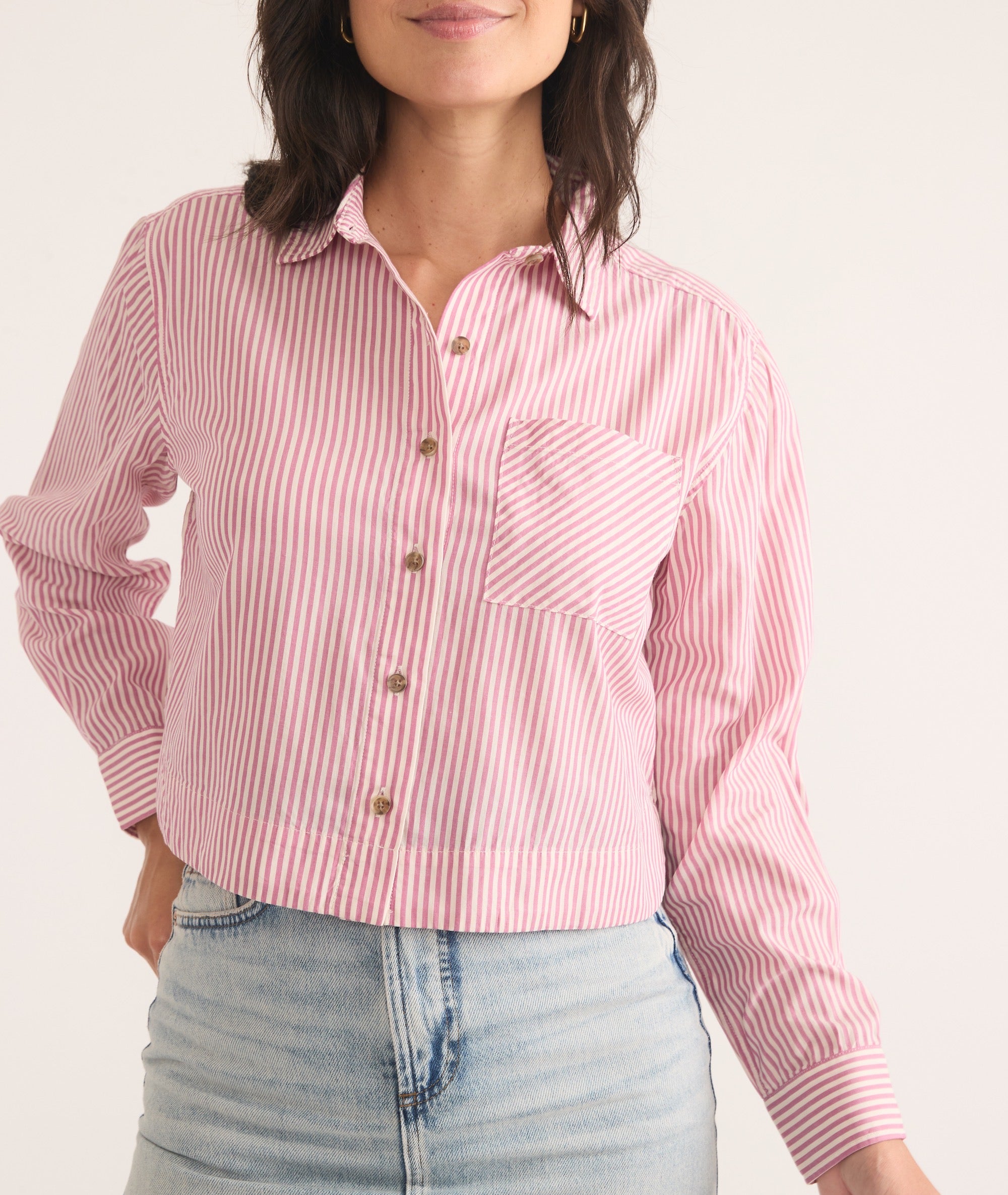 Mila Straight Hem Button Down