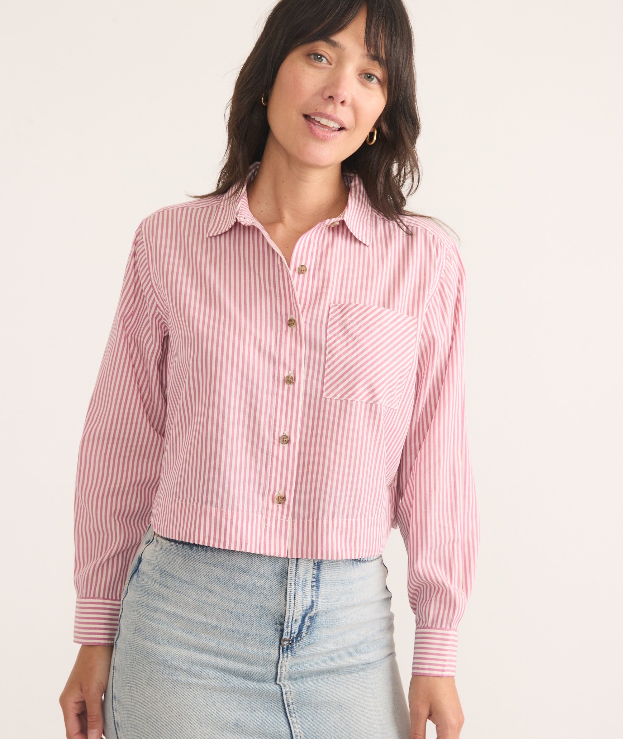 Mila Straight Hem Button Down