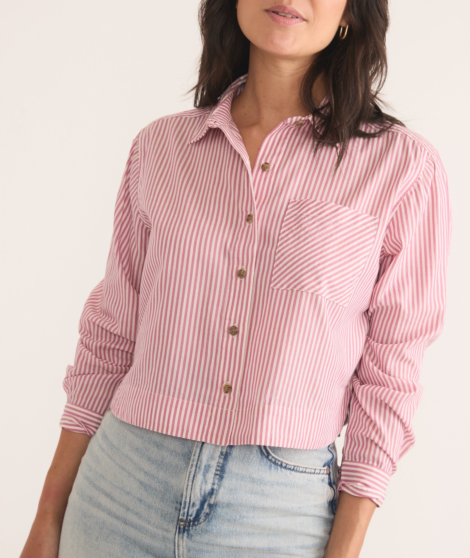 Mila Straight Hem Button Down – Marine Layer