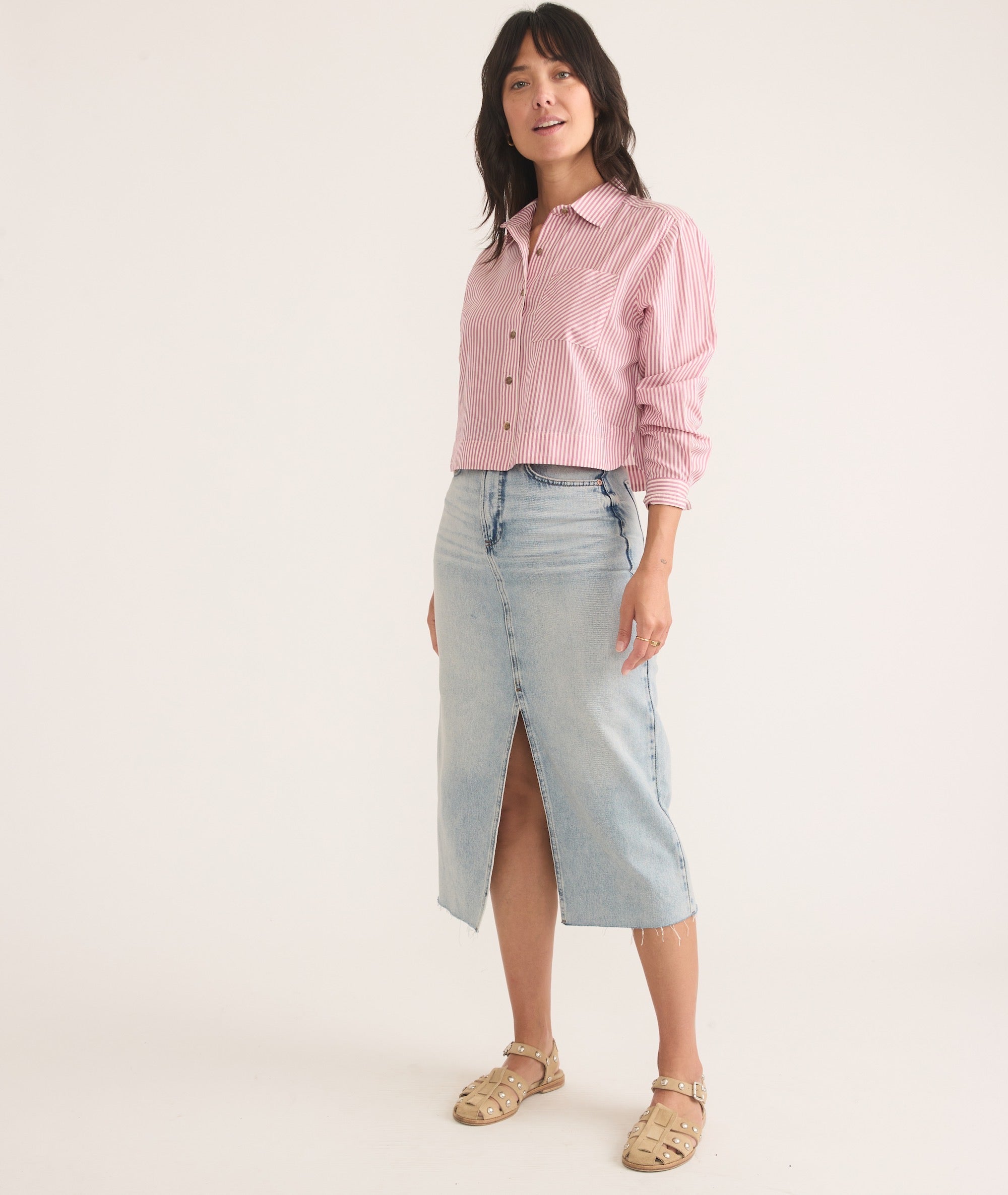 Mila Straight Hem Button Down – Marine Layer