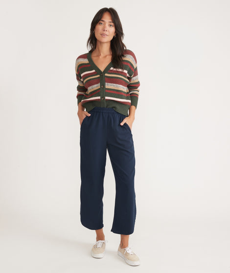 Wide Leg Allison Pant in Navy