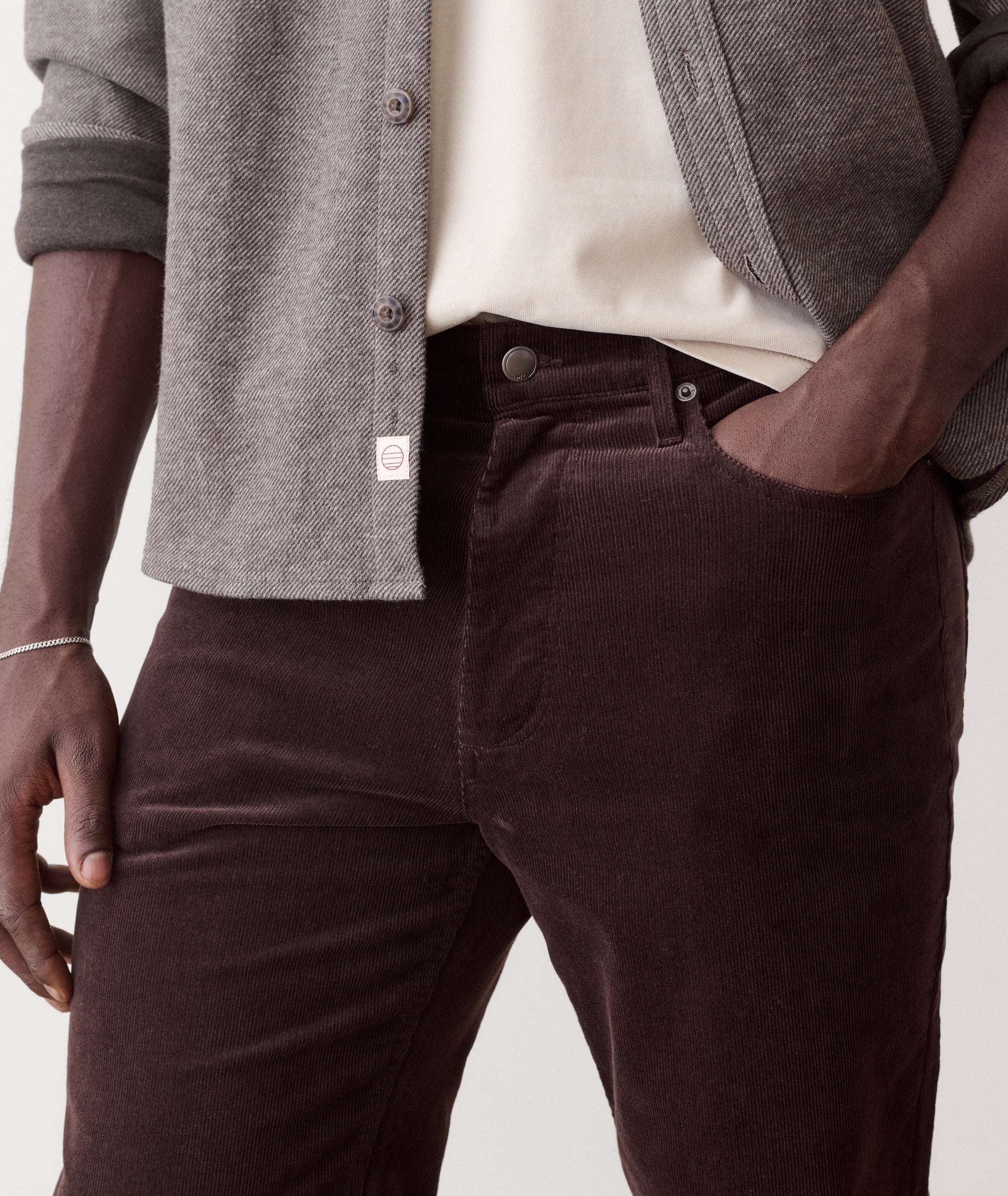 Comfortable brown corduroy pants
