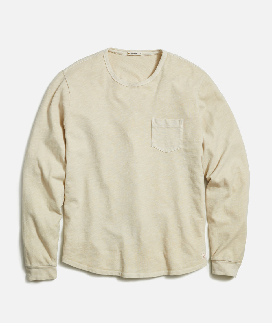 Vintage Heavy Slub Long Sleeve Pocket Tee