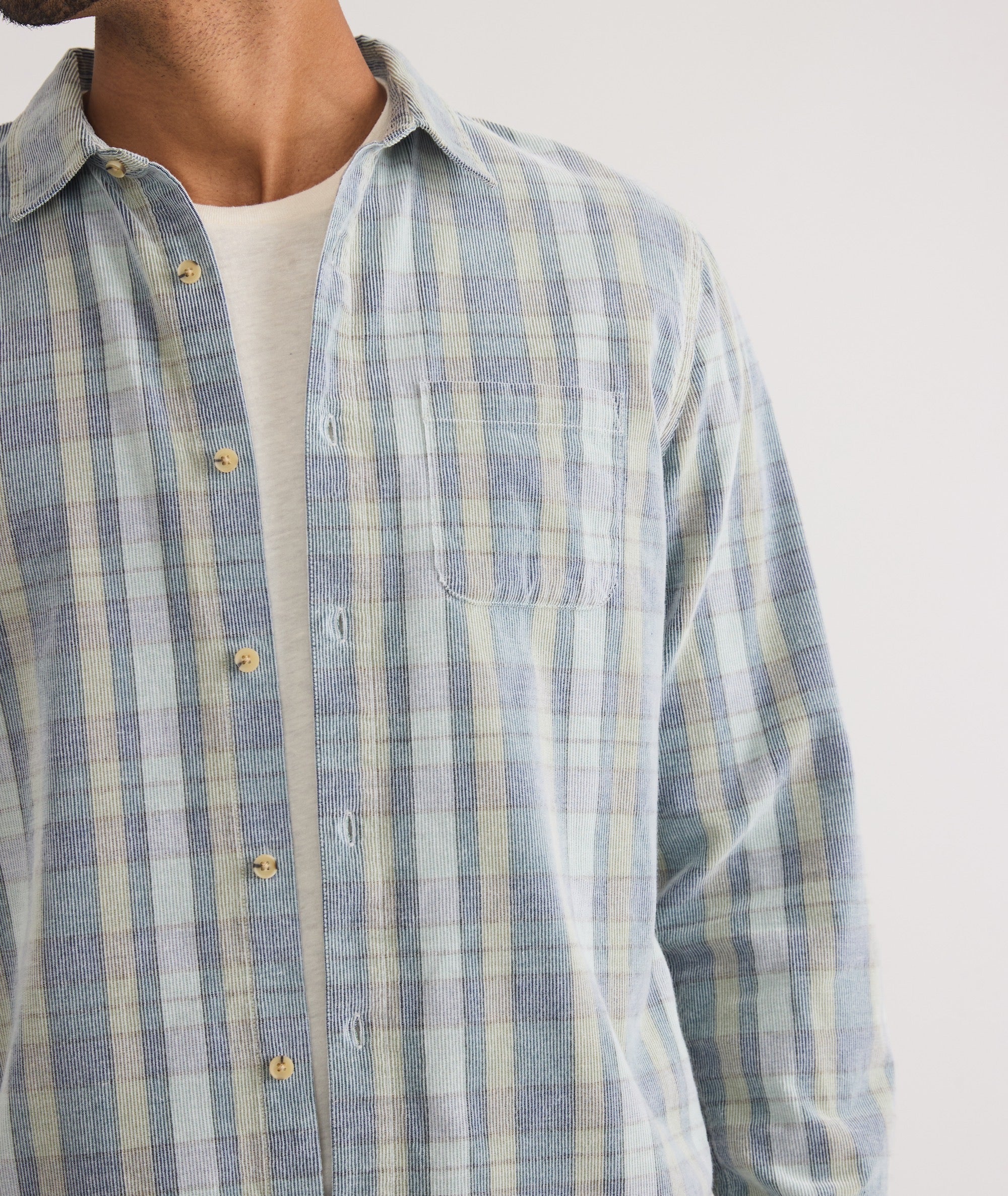 Lightweight Plaid Corduroy Shirt
