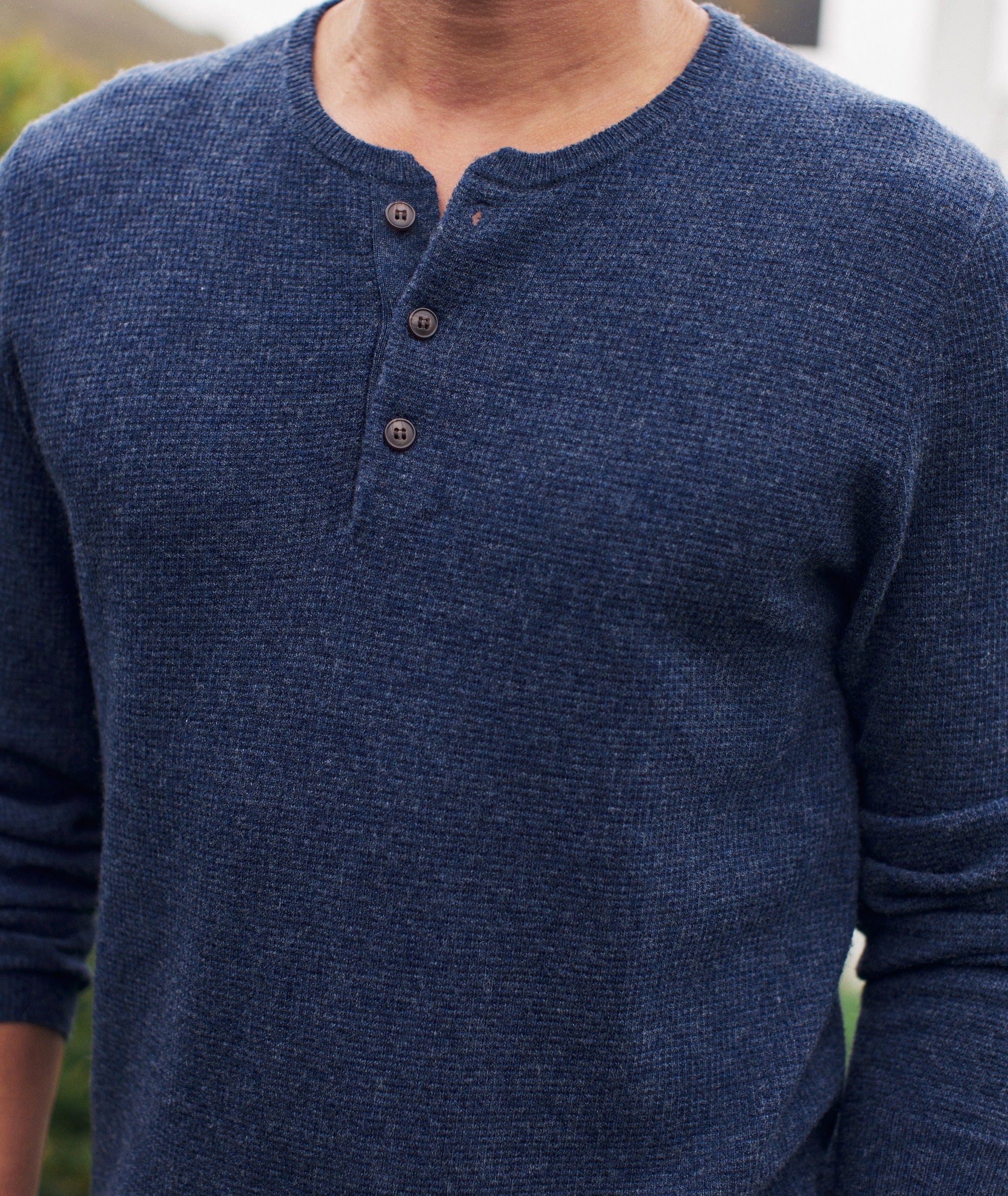 Henley under deals v neck sweater