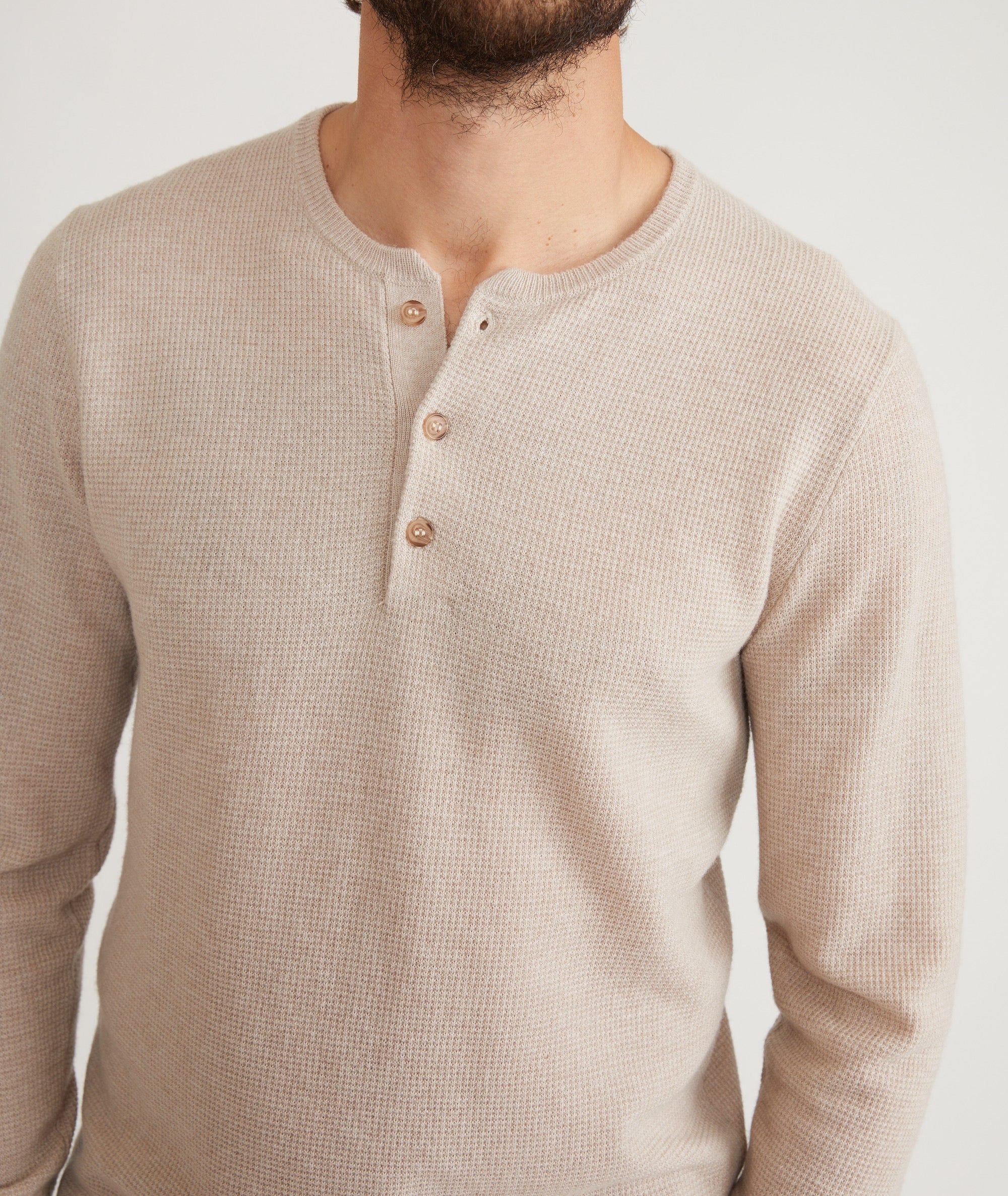 Merino Blend Sweater Henley Marine Layer