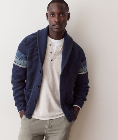 Varsity Shawl Cardigan