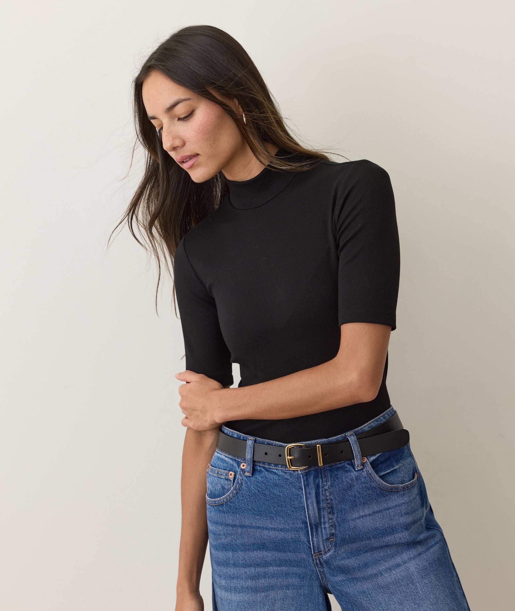 Lexi Rib Mock Neck Top