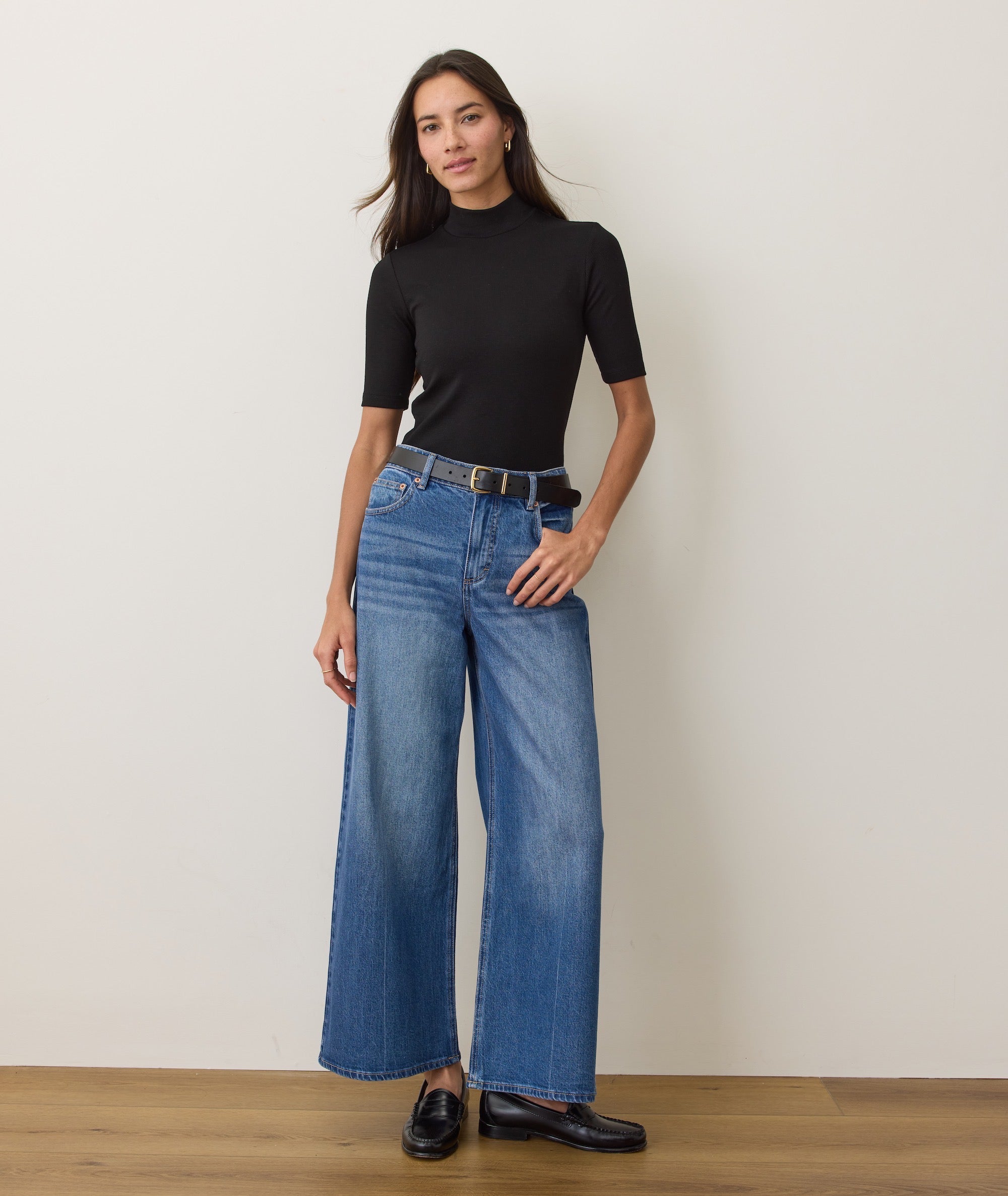 Lexi Rib Mock Neck Top