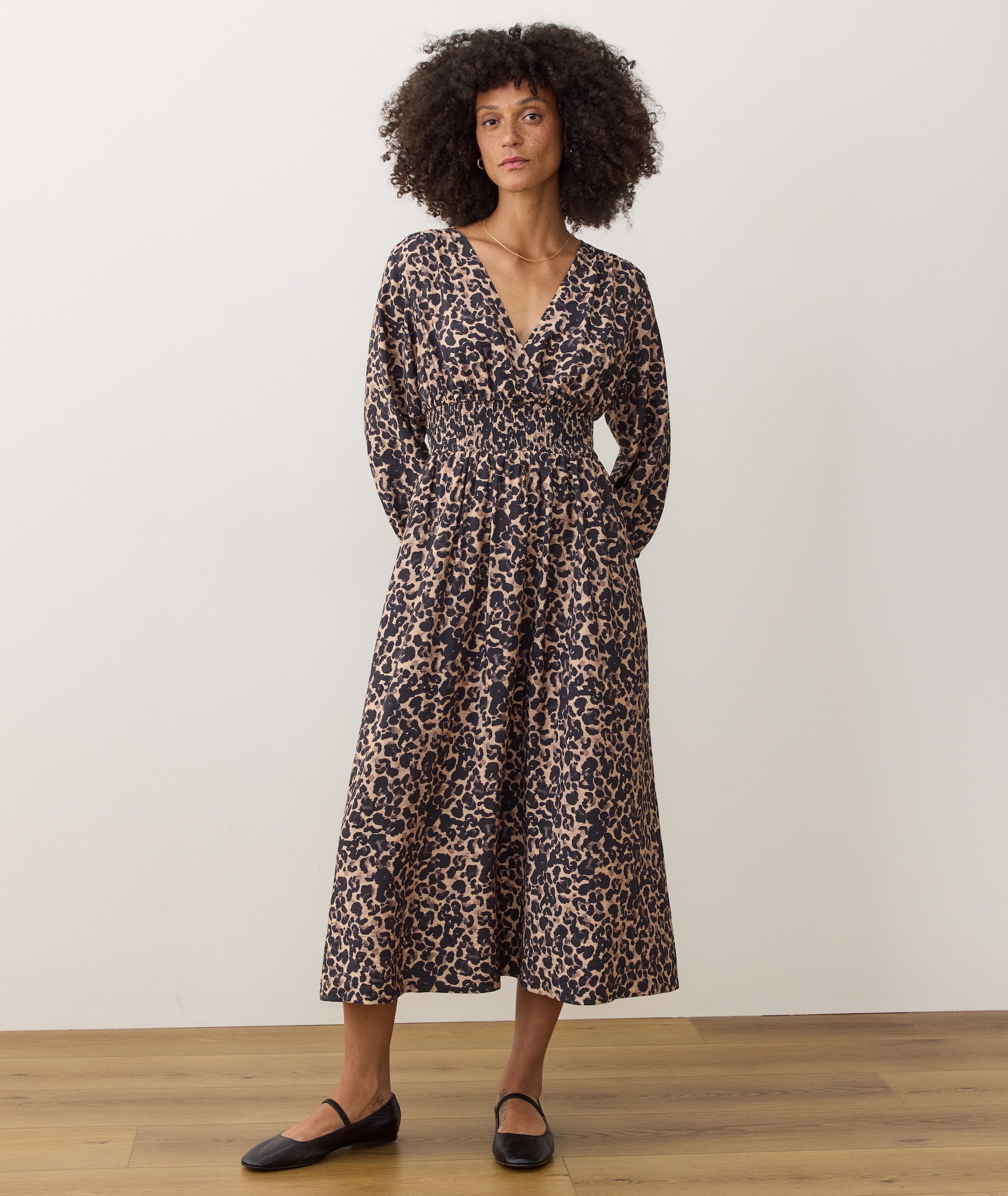Women's Daphne Maxi Dress | Leopard | Large by Marine Layer Women's Daphne Maxi Dress | Leopard | Large by Marine Layer