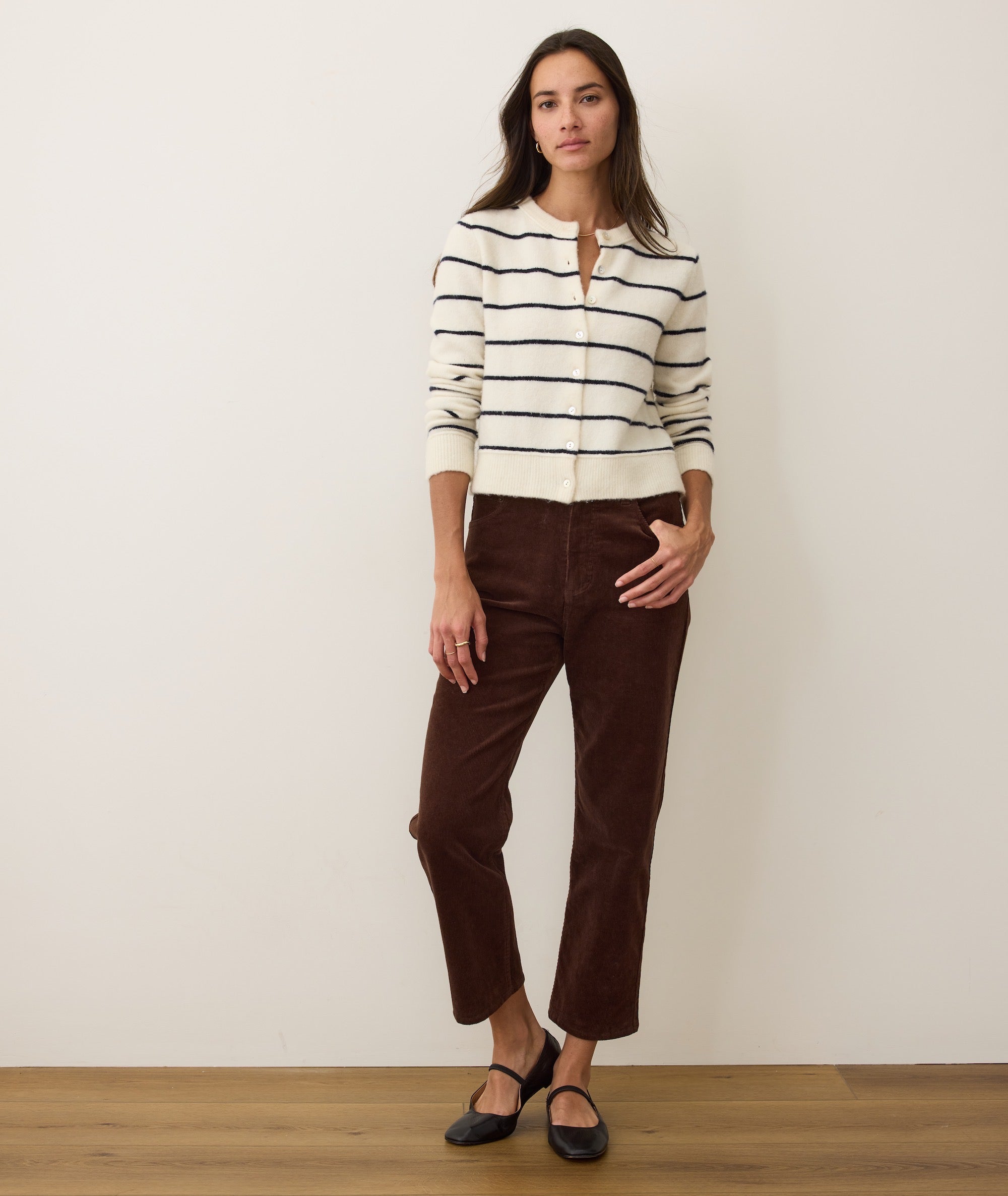 Women's Charlie Corduroy Straight Leg Pants | Dark Chocolate | 8 by Marine Layer Women's Charlie Corduroy Straight Leg Pants | Dark Chocolate | 8 by Marine Layer