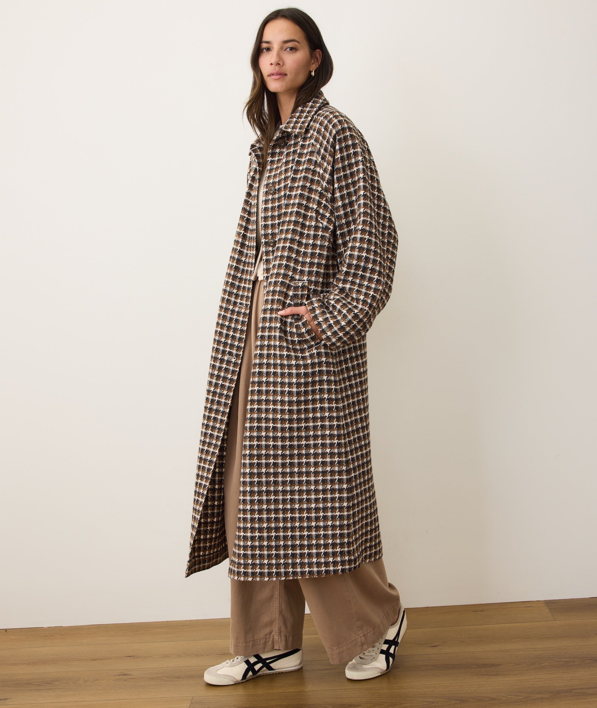 【WELLDER】Houndstooth Check Coat WELLDER】Houndstooth Check Coat