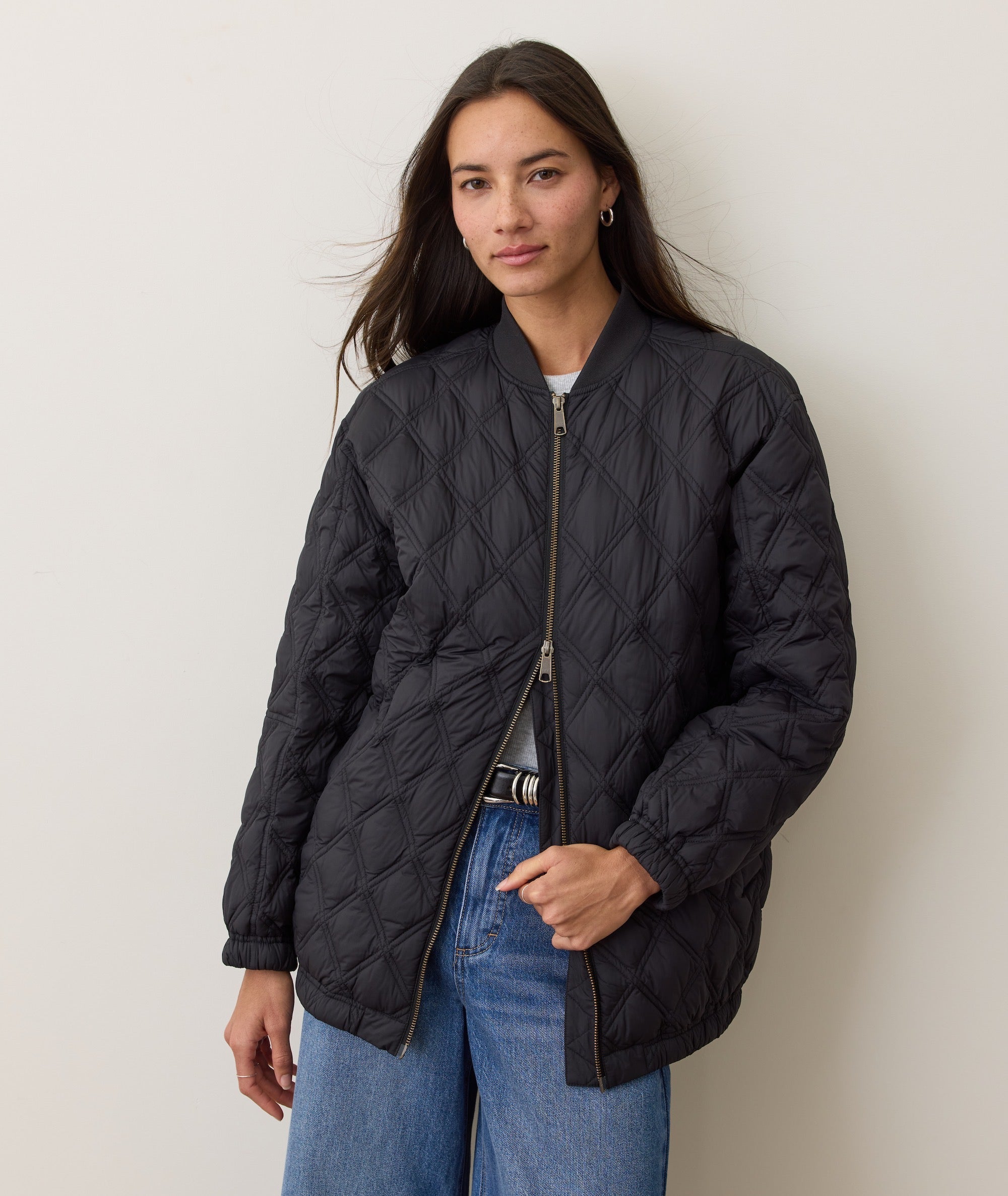 Marina Quilted Oversized Bomber