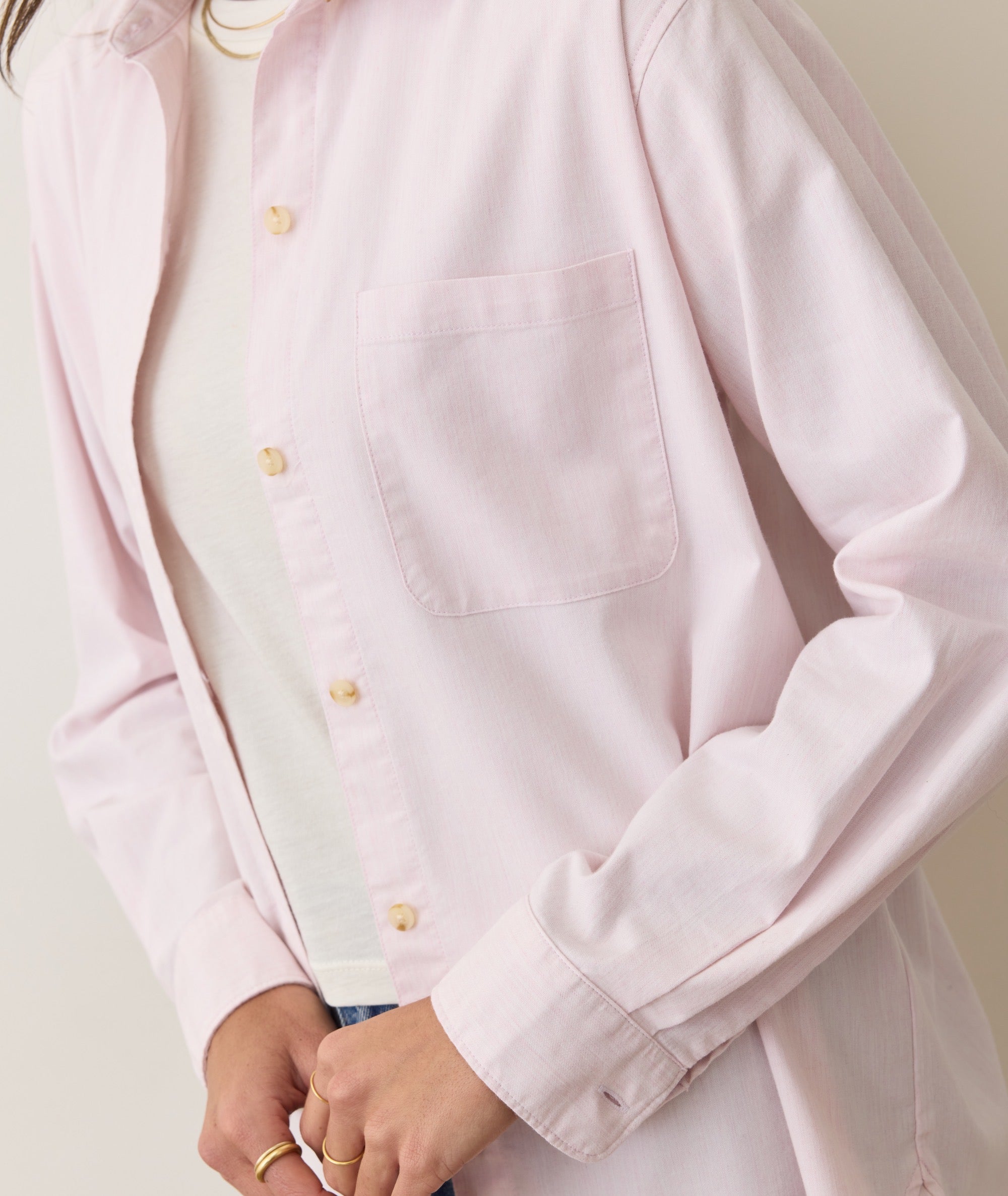 Women's Jane Relaxed California Oxford Shirt | Lilas | XS by Marine Layer Women's Jane Relaxed California Oxford Shirt | Lilas | XS by Marine Layer
