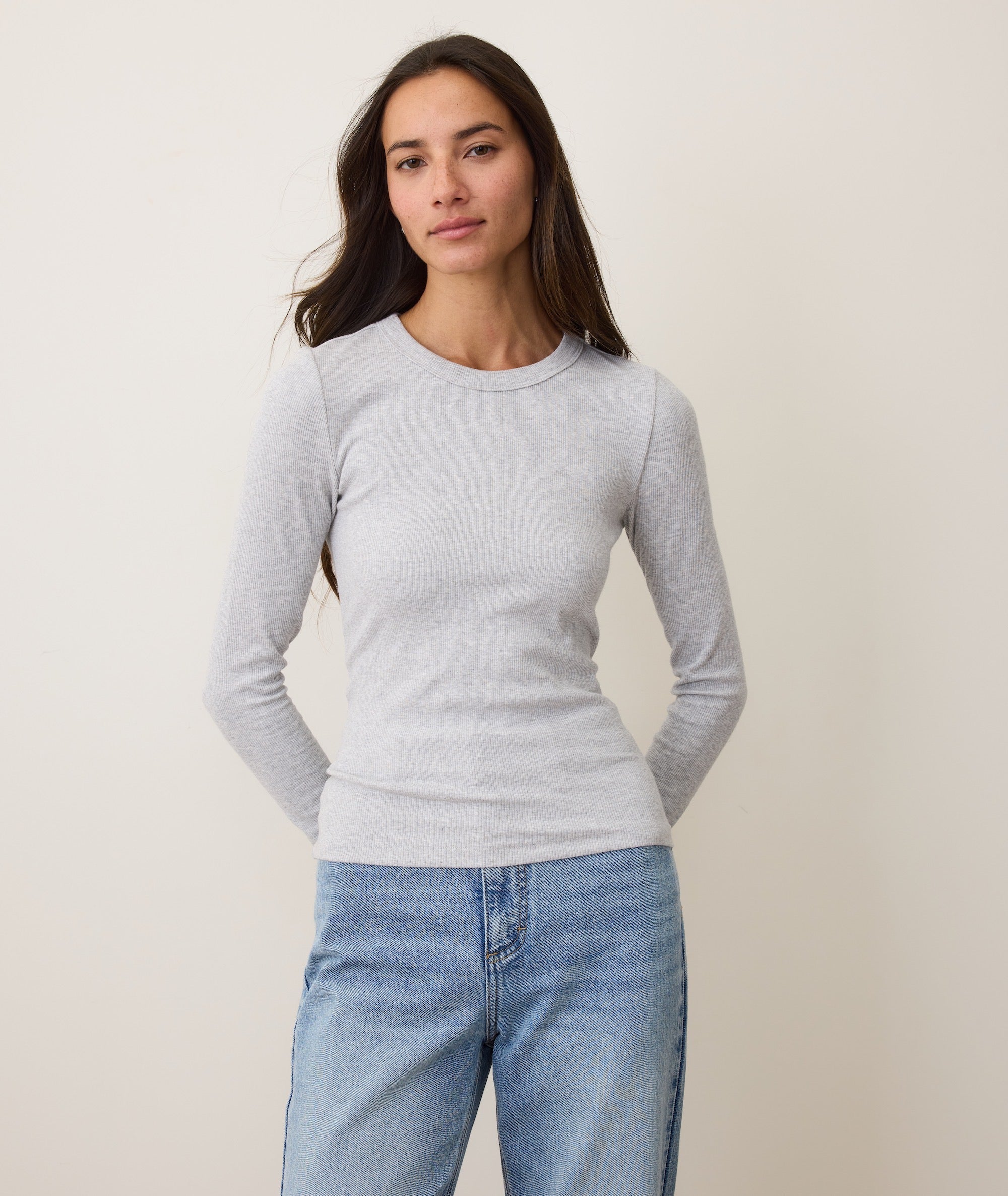 Lexi Rib Sun-In Longsleeve Crew Tee