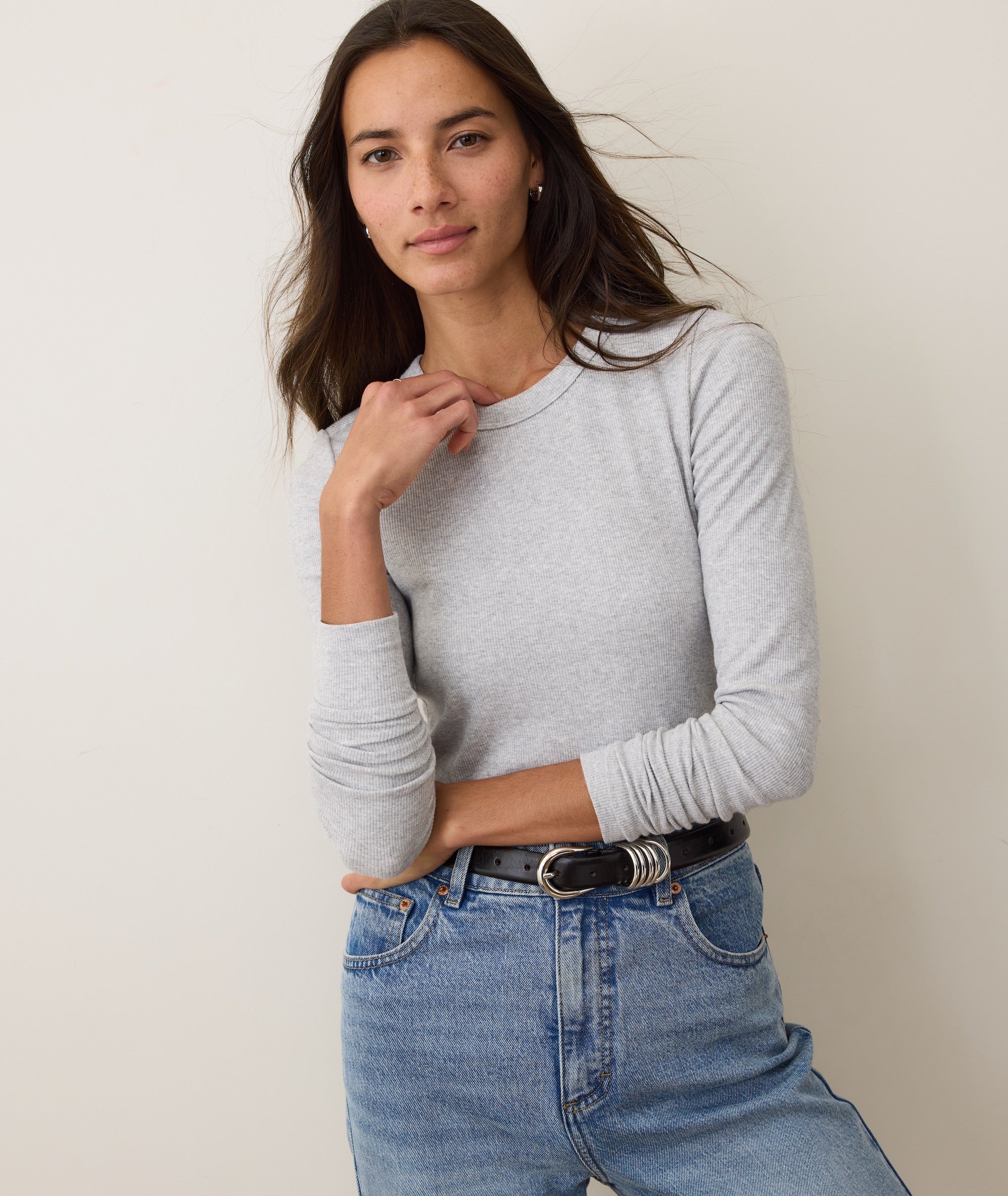 Lexi Rib Sun-In Longsleeve Crew Tee