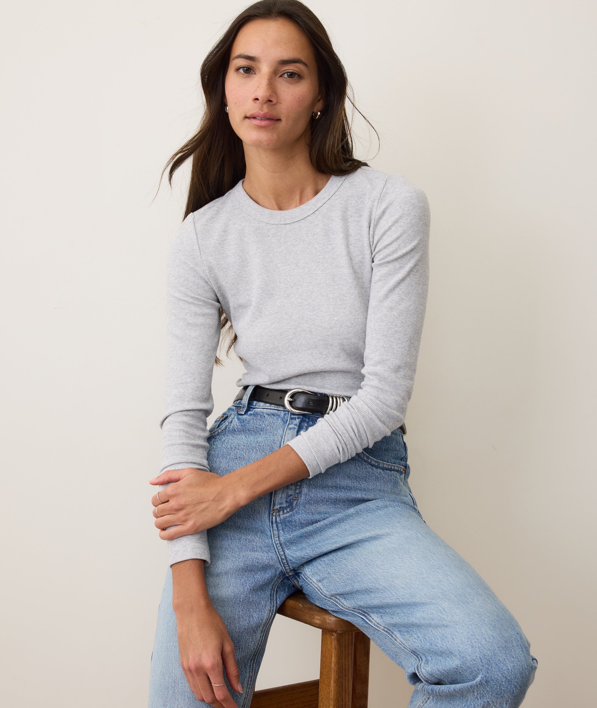 Lexi Rib Sun-In Longsleeve Crew Tee