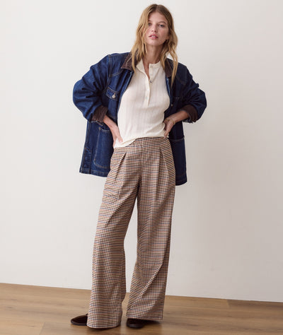 Allison Pleated Moleskin Trouser