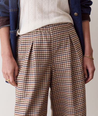 Allison Pleated Moleskin Trouser
