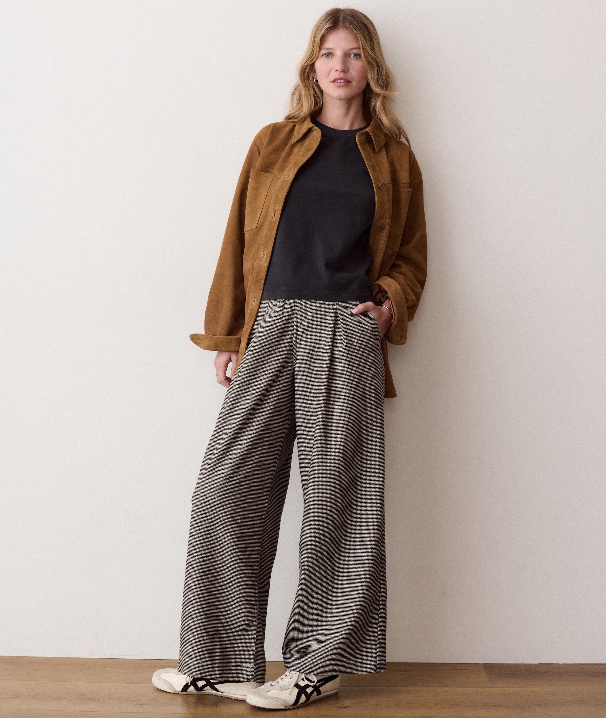 Allison Pleated Moleskin Trouser