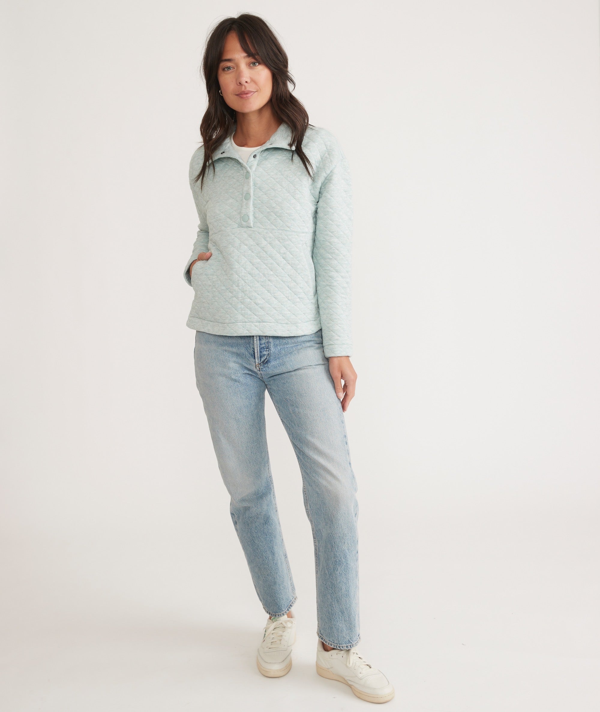 Corbet Quilted Funnel Neck Pullover – Marine Layer