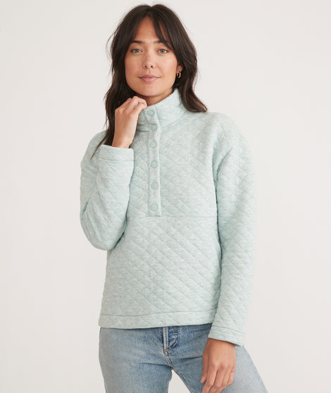Corbet Quilted Funnel Neck Pullover