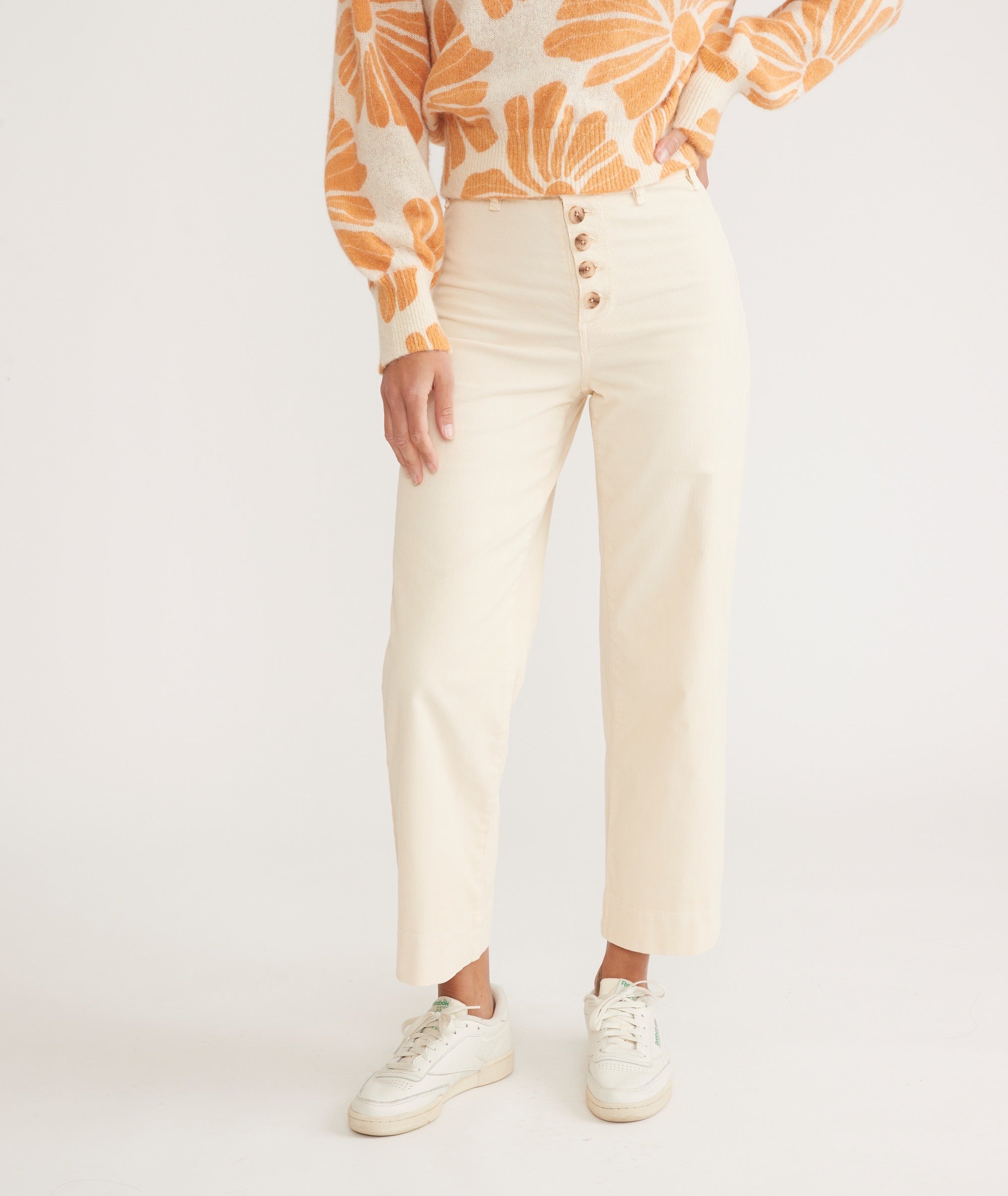 Ivory cropped pants online