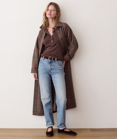 Hayes Houndstooth Trench Coat