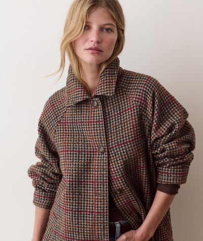 Hayes Houndstooth Trench Coat