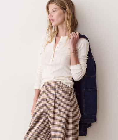 Lexi Pointelle Long Sleeve Henley