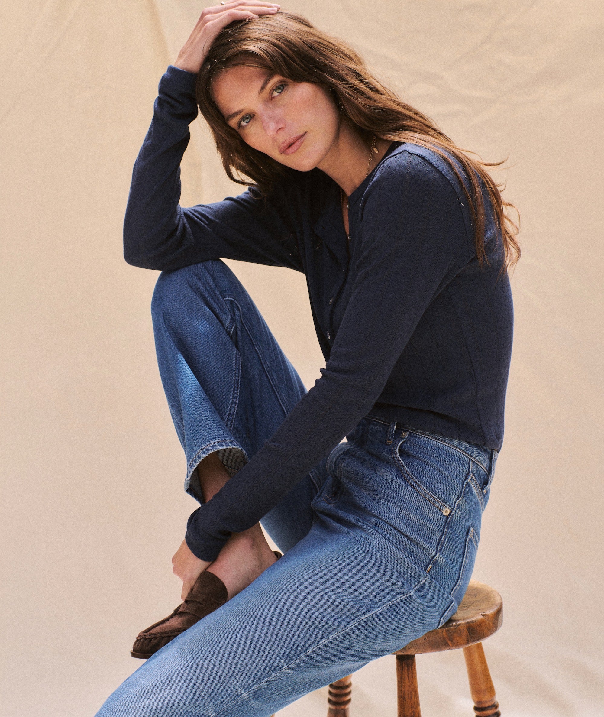Lexi Pointelle Long Sleeve Henley