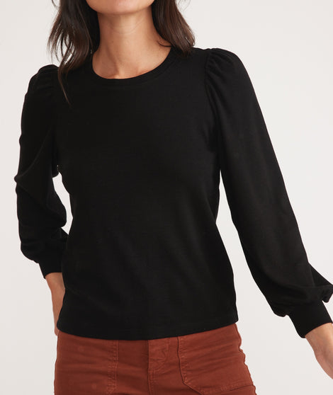 Lexi Rib Puff Sleeve Top