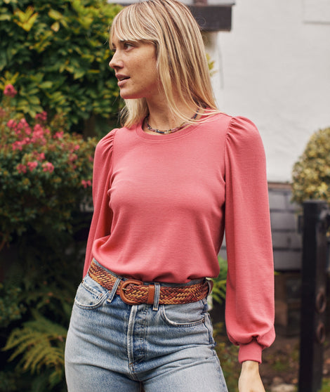 Lexi Rib Puff Sleeve Top