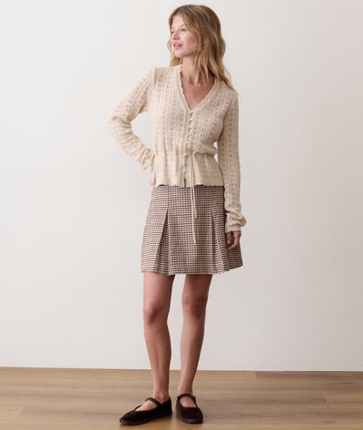 Lola Pleated Moleskin Skirt