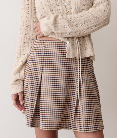Lola Pleated Moleskin Skirt