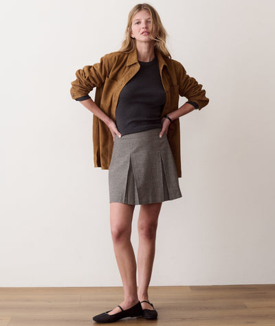 Lola Pleated Moleskin Skirt