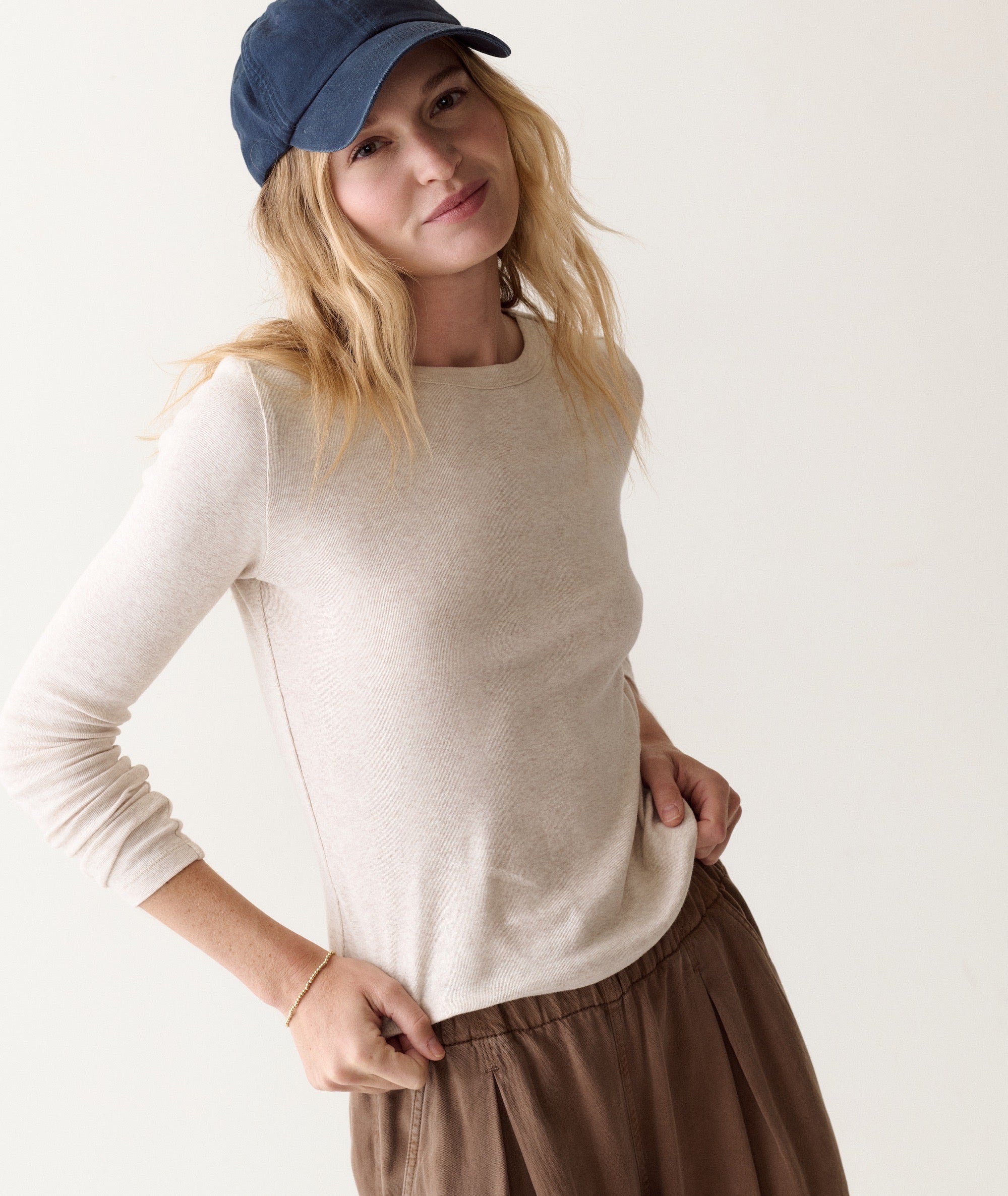 Mini Rib Long Sleeve Crew Tee
