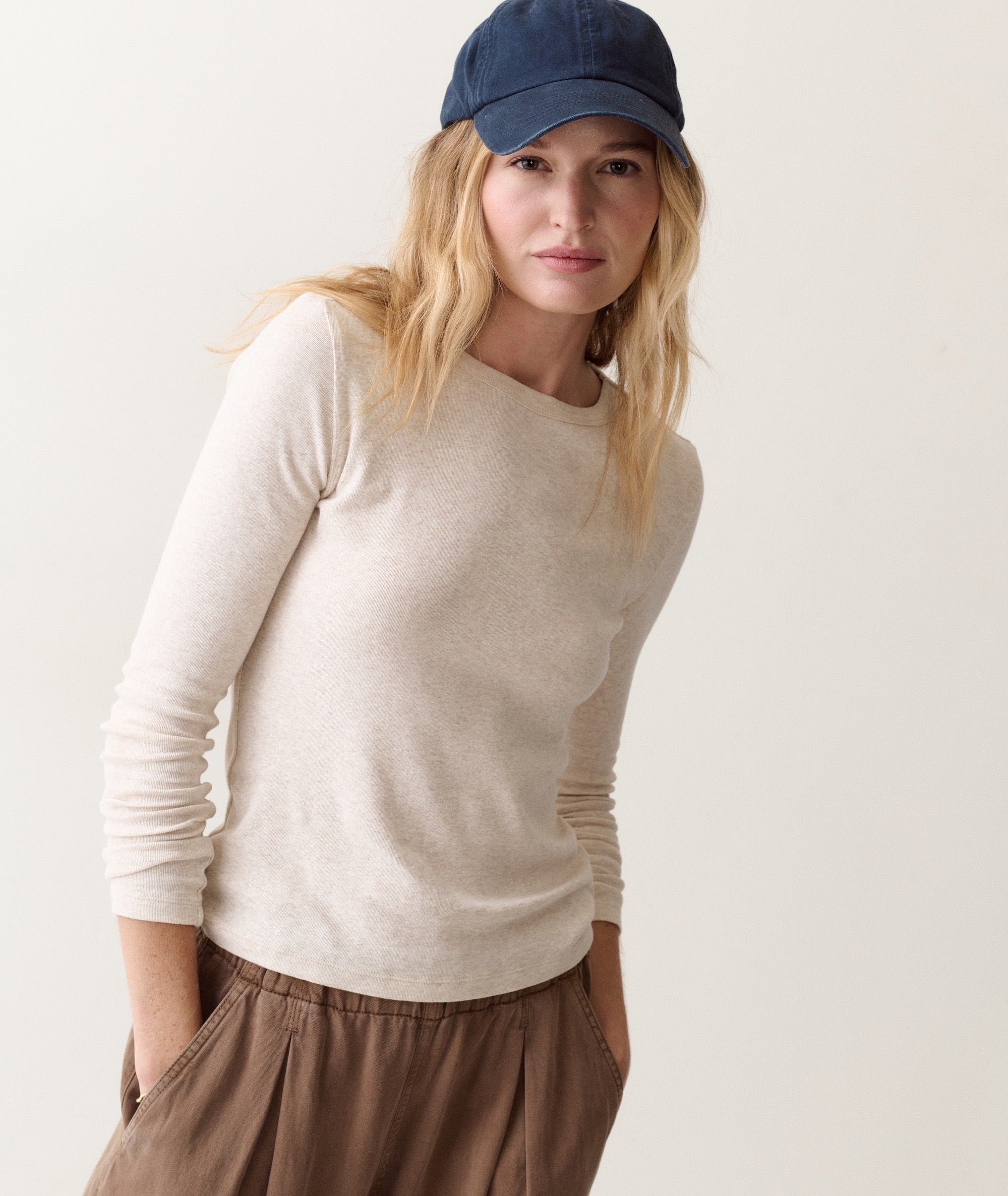 Mini Rib Long Sleeve Crew Tee