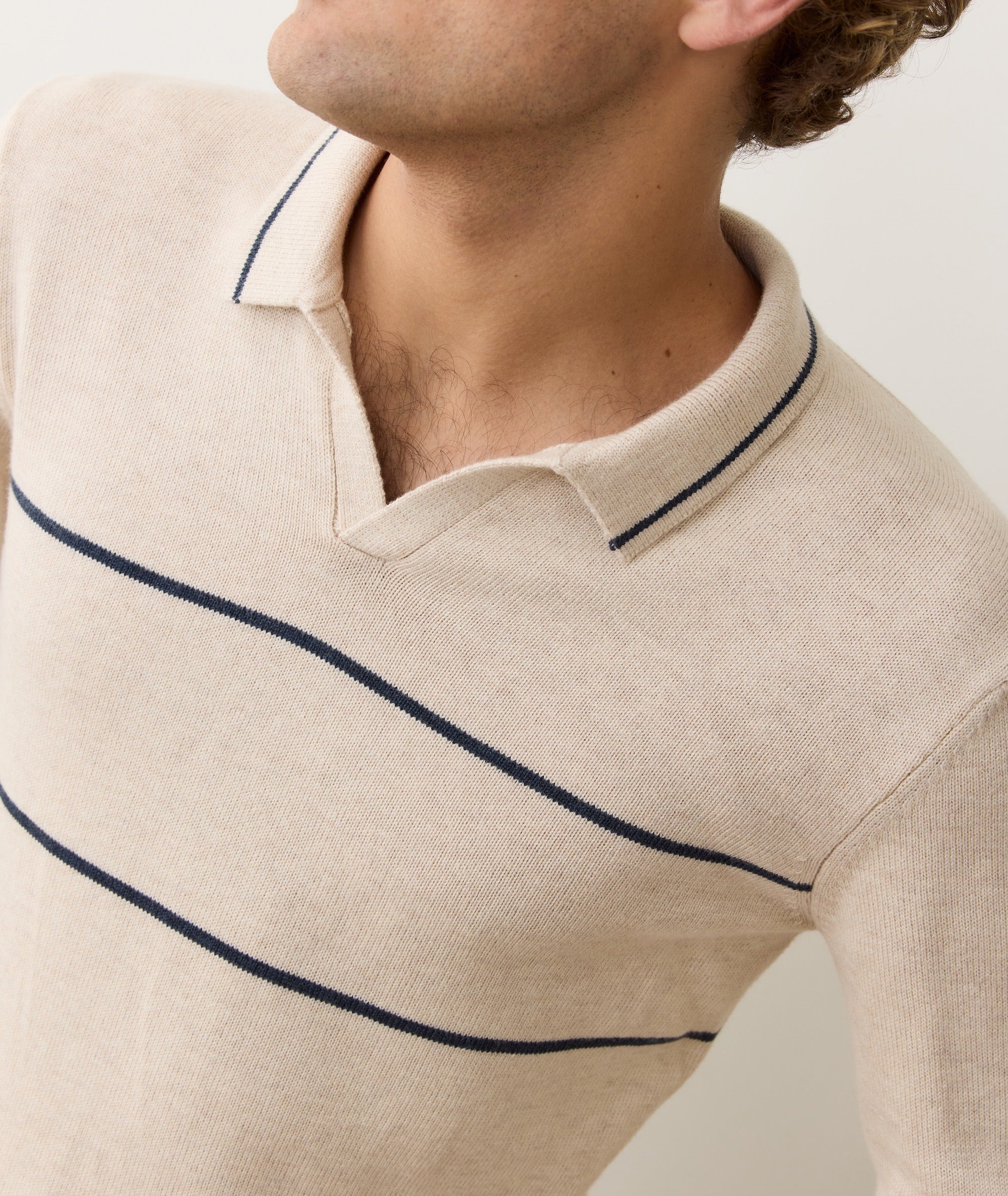 Liam Long Sleeve Sweater Polo