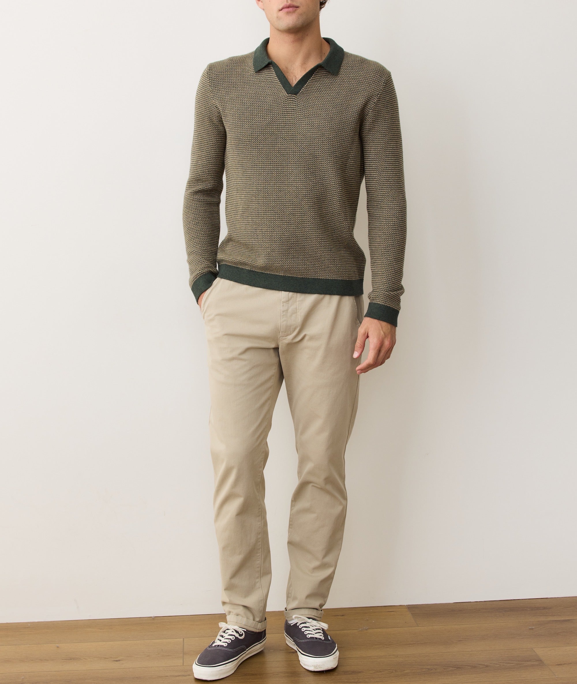 Liam Long Sleeve Sweater Polo