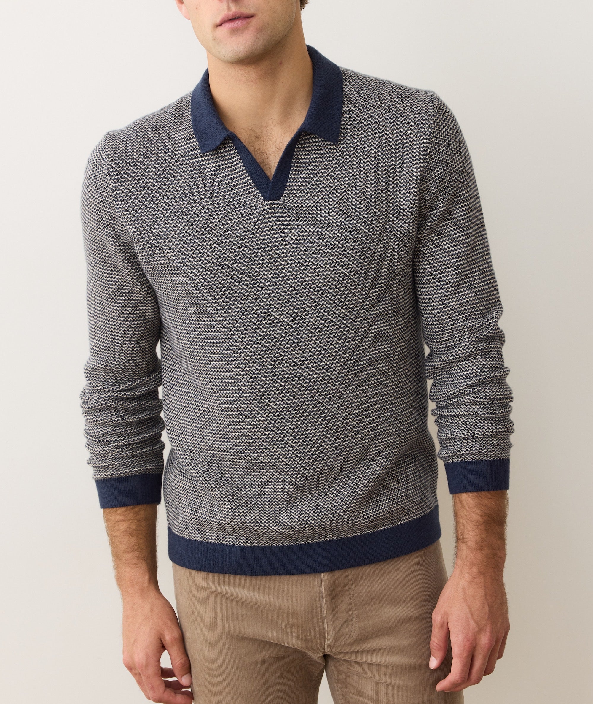 Liam Long Sleeve Sweater Polo