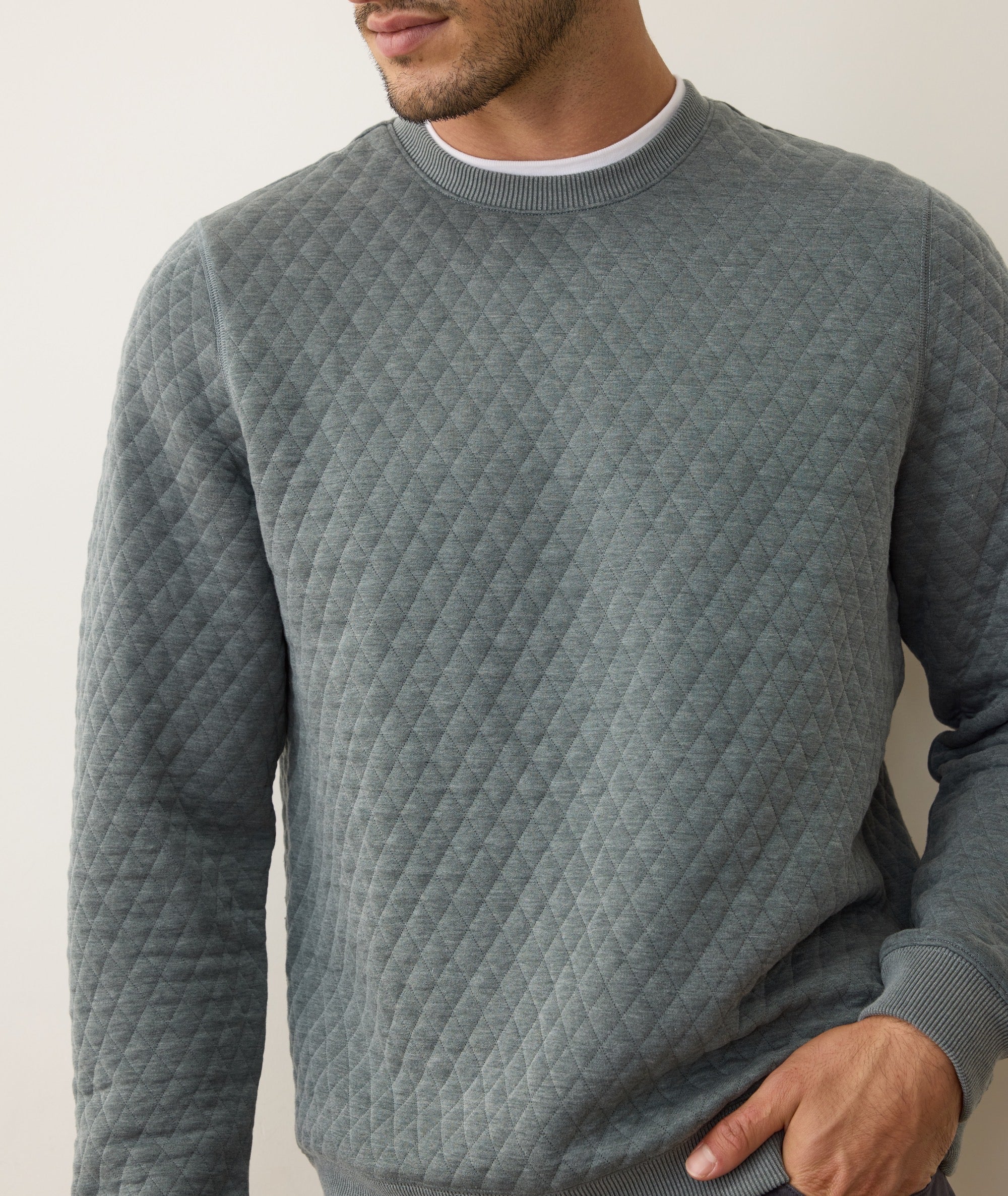 Corbet Quilted Crewneck