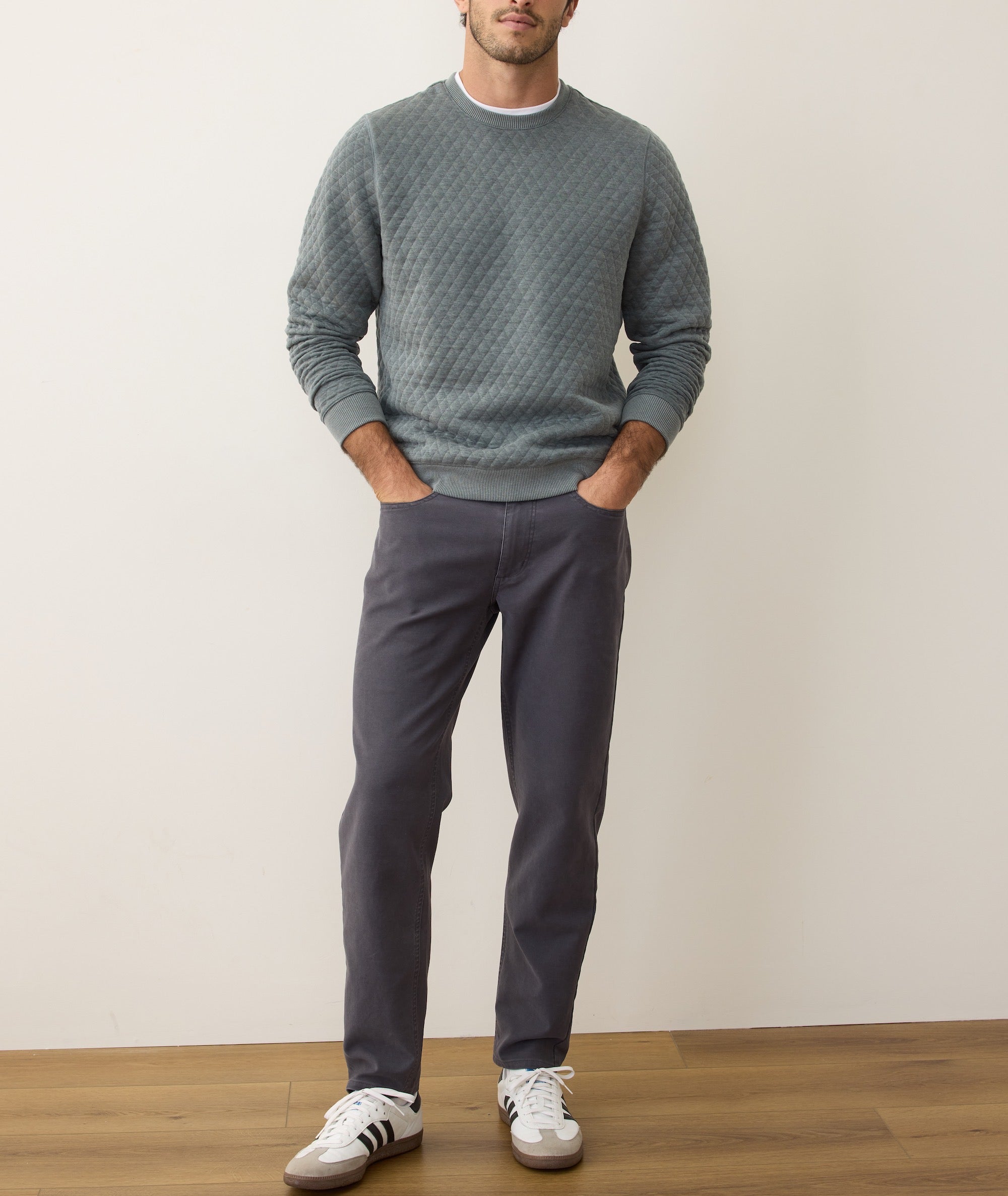 Corbet Quilted Crewneck