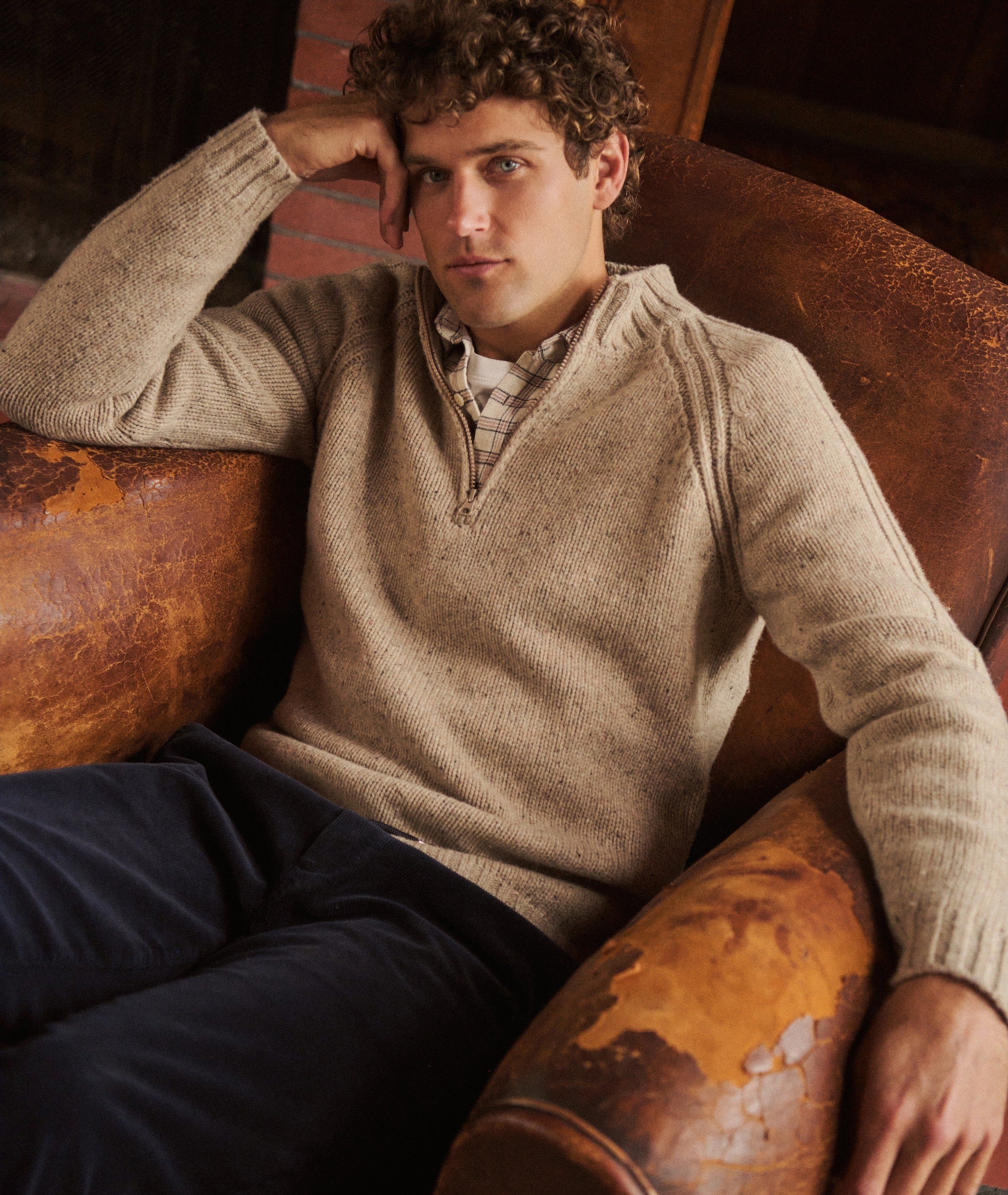 Coastal Merino Quarter Zip
