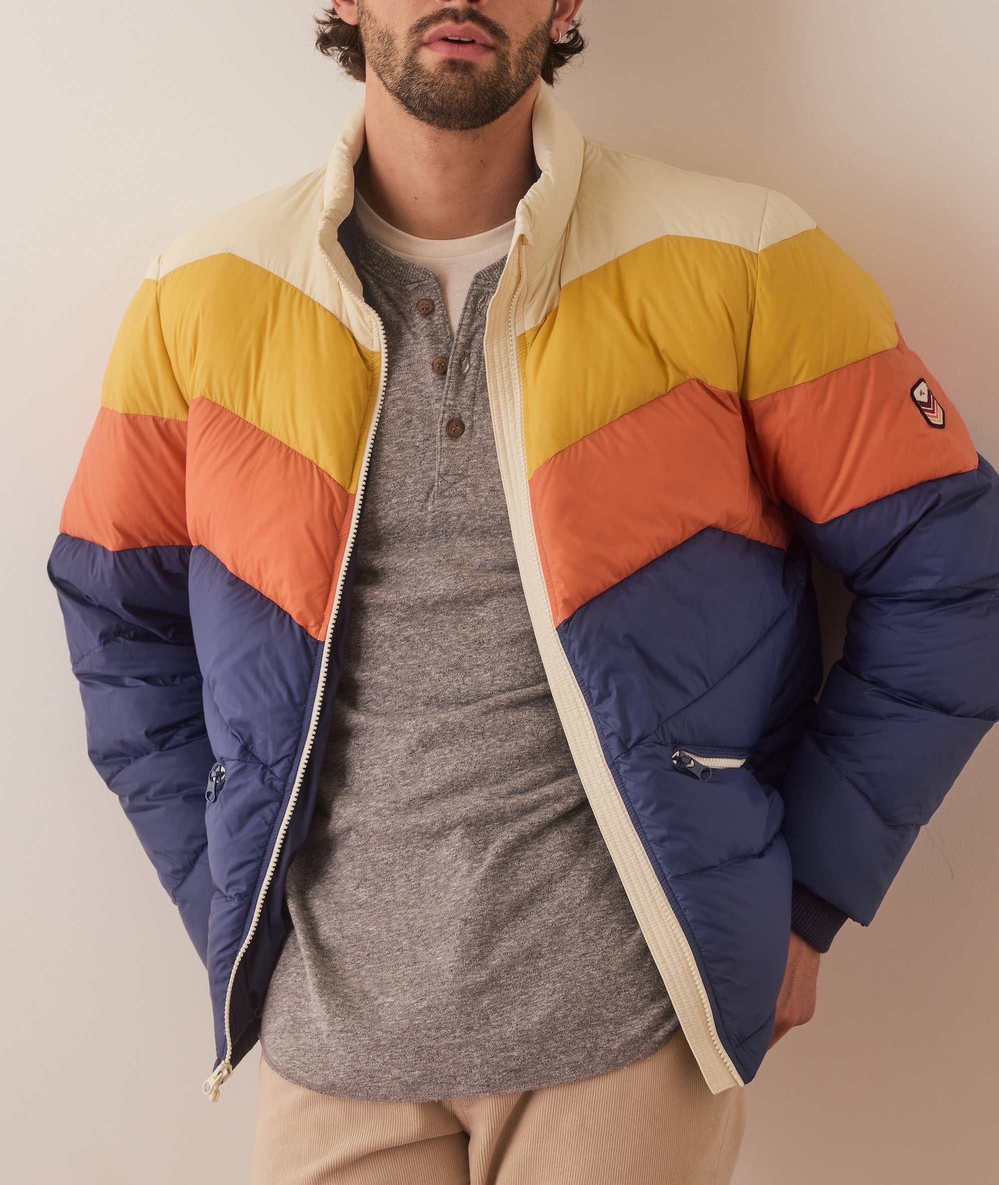 Colorblock Puffer Jacket Marine Layer