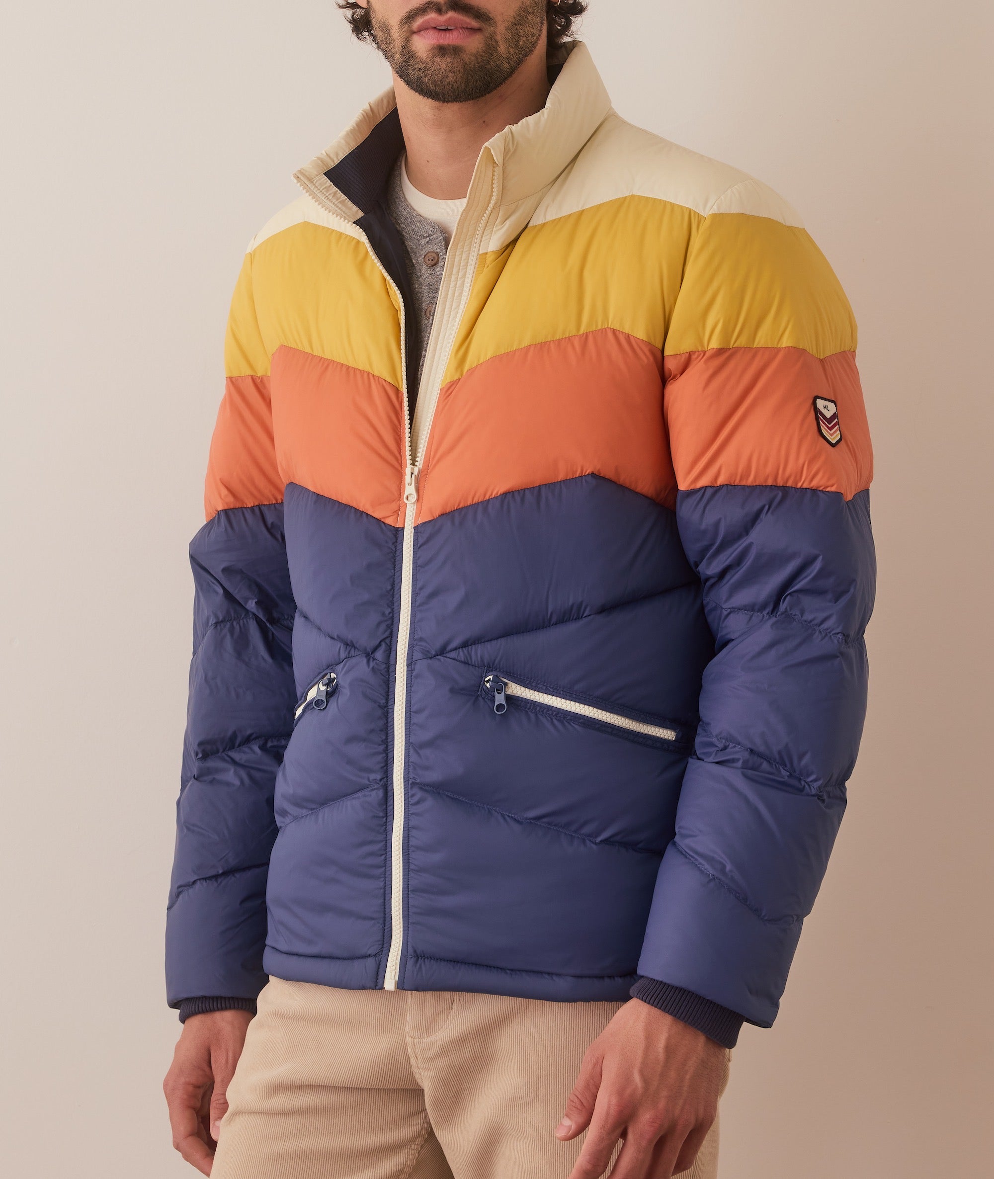 Colorblock Puffer Jacket Marine Layer