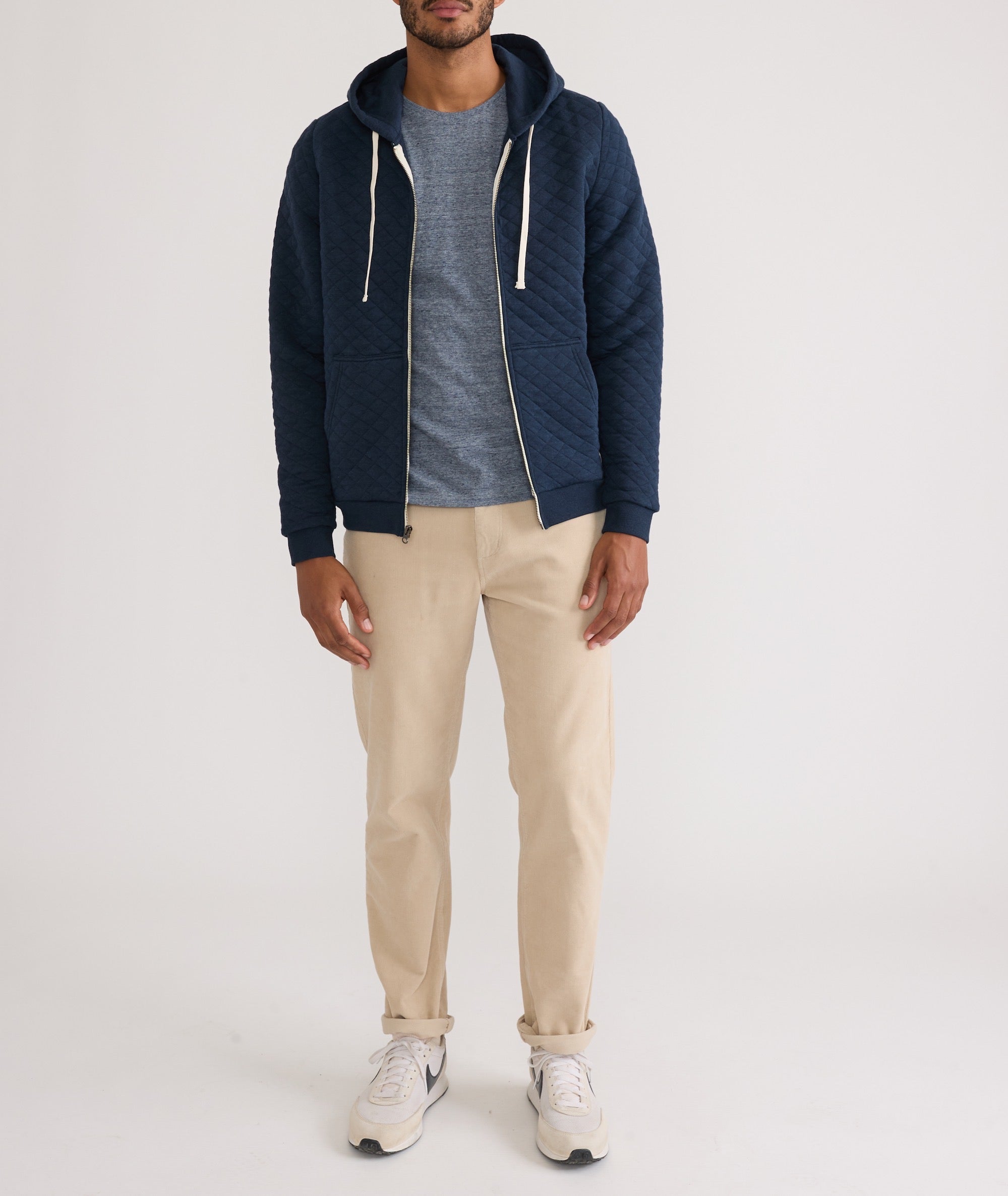 Custom Cut & Sew Corbet Quilted Full Zip Hoodie