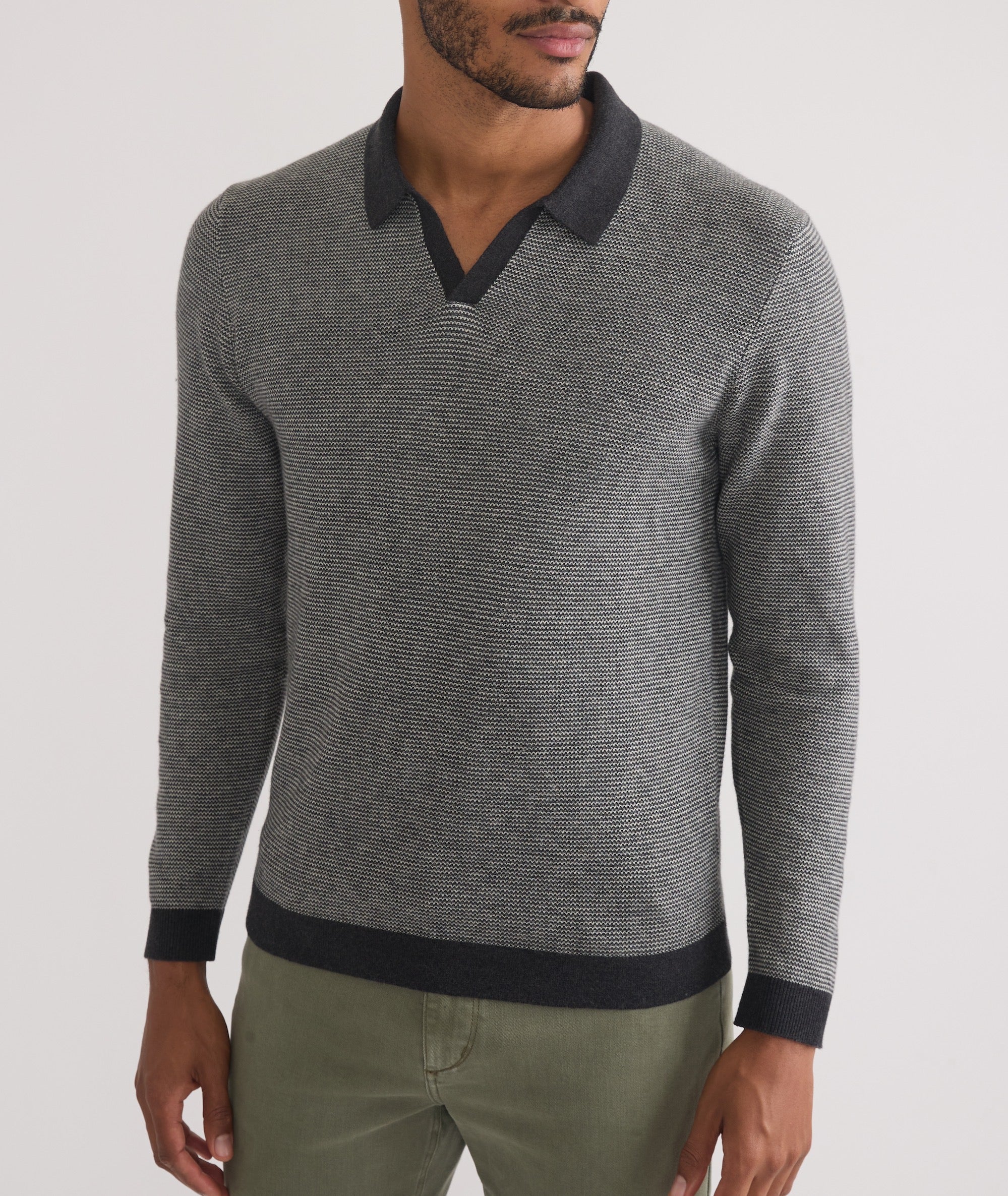 Liam Long Sleeve Sweater Polo