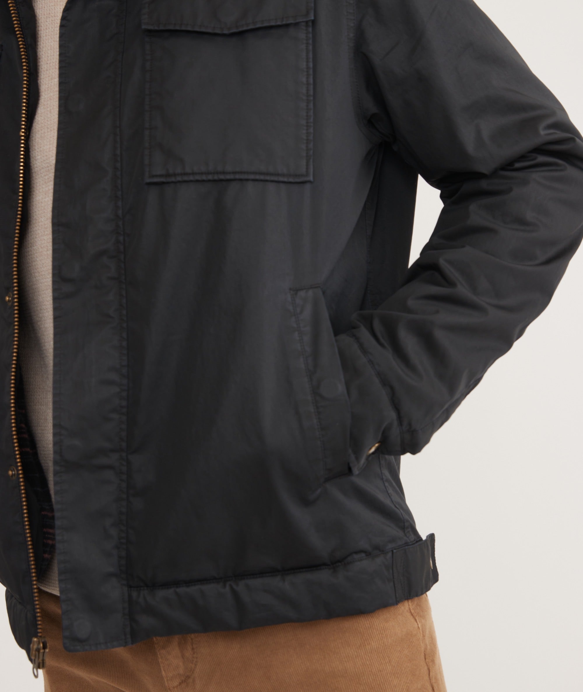 Marine layer clearance waxed jacket